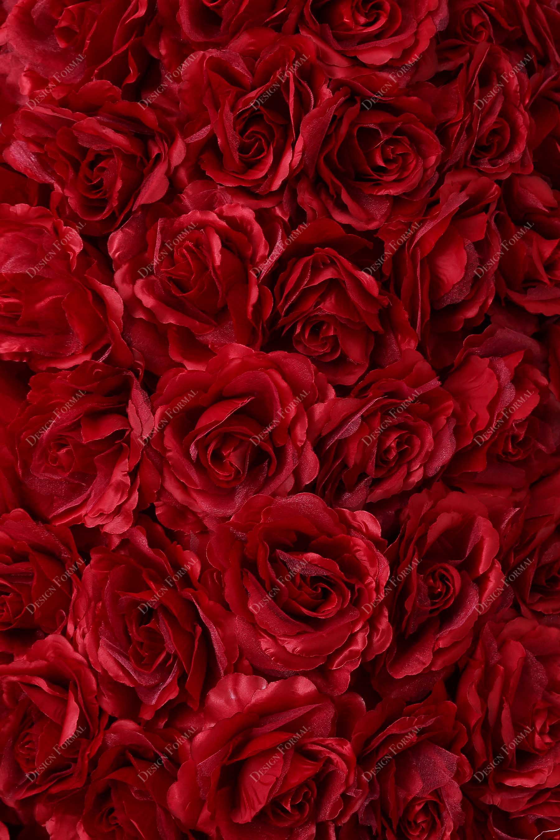 hand made red 3D roses