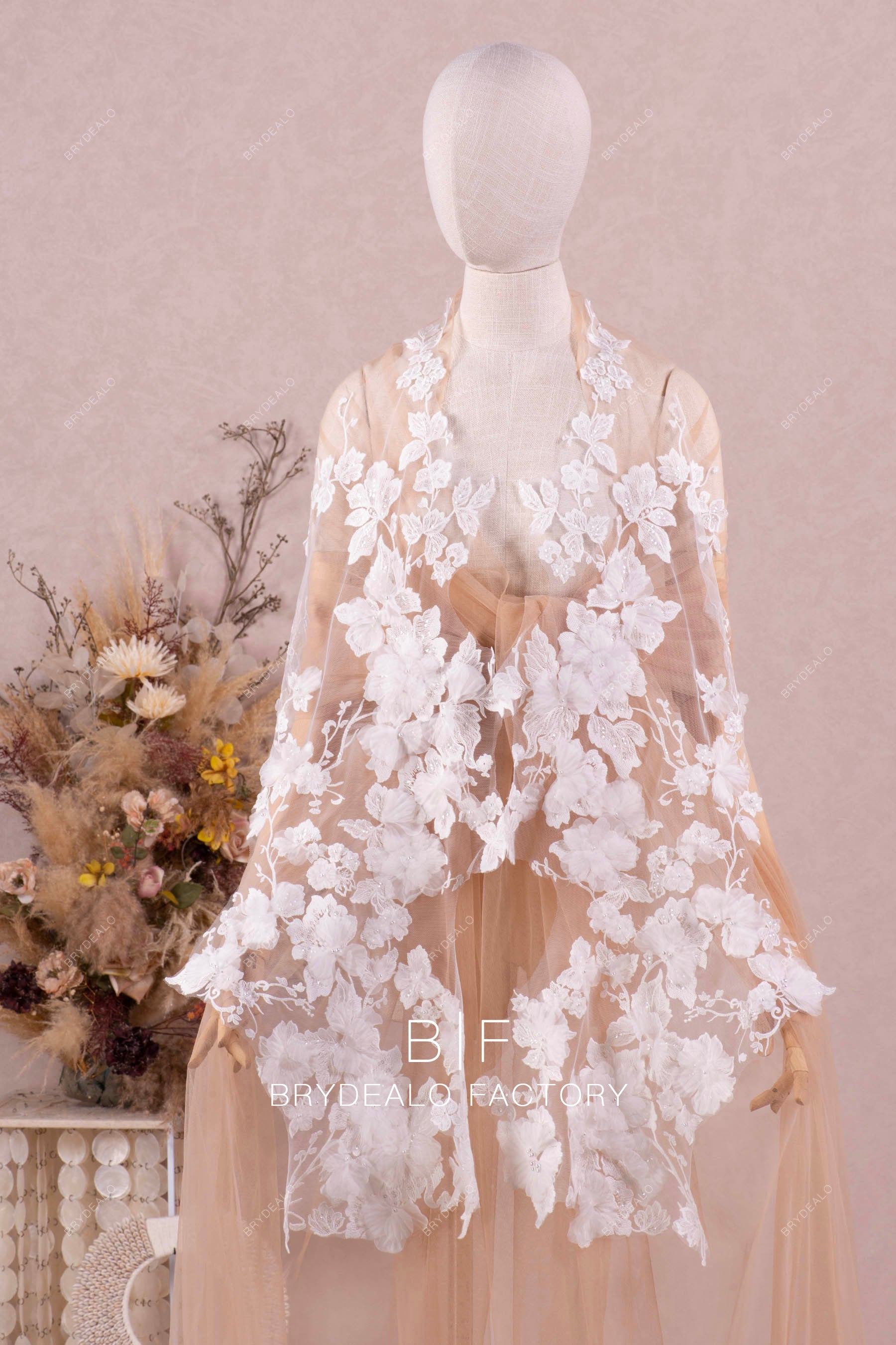 Designer Exquisite 3D Flower Lace Appliques Online