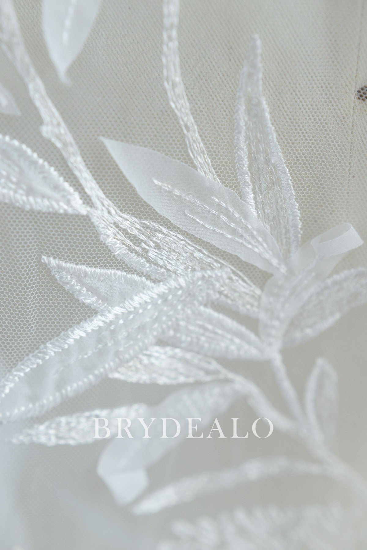 Beautiful Designer Leaf Bridal Lace Fabric