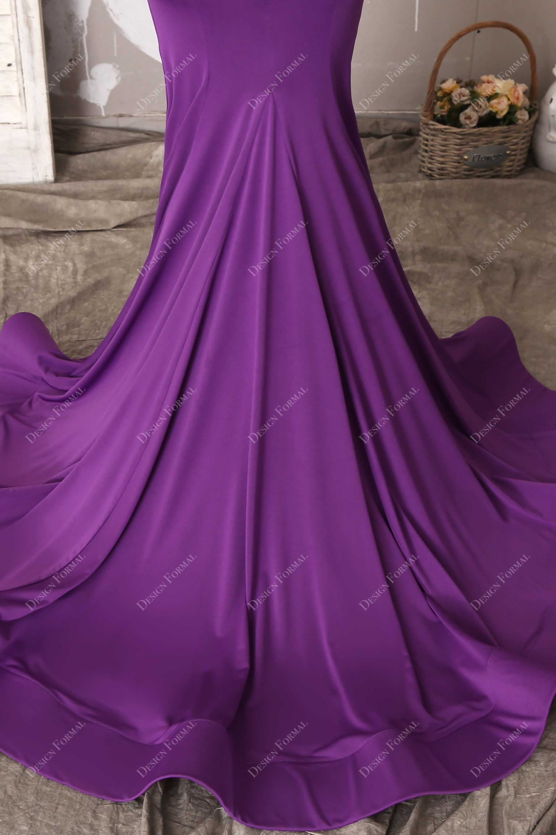 horsehair long train prom gown