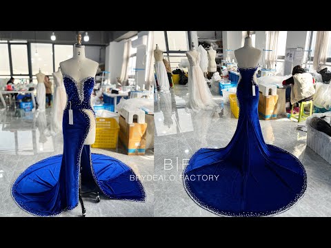 factory-direct sexy royal blue long mermaid prom dress