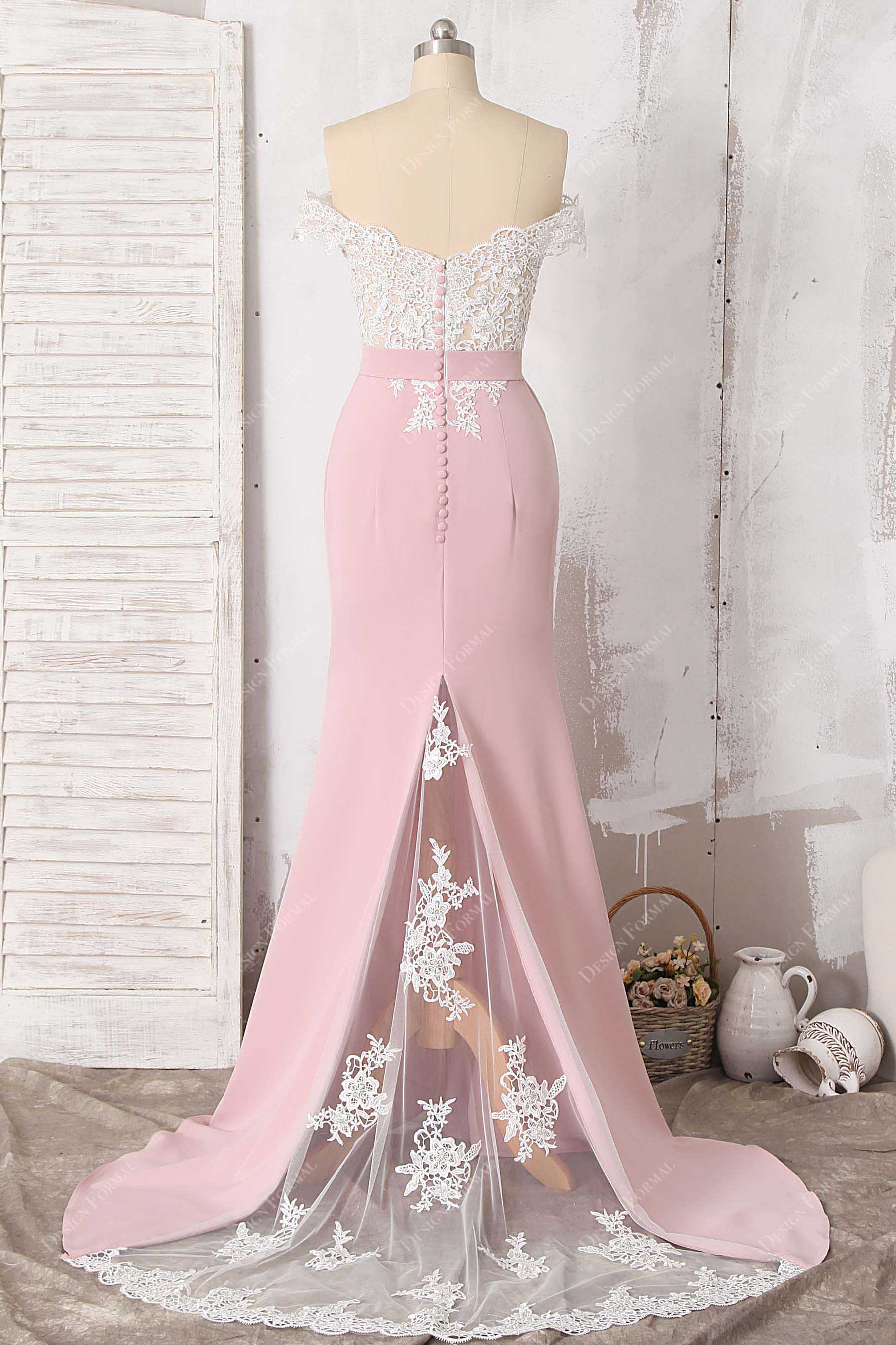illusion lace godet prom dress