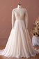 Illusion Lace Floor-length Dress with Half Sleeves Champagne main image 1