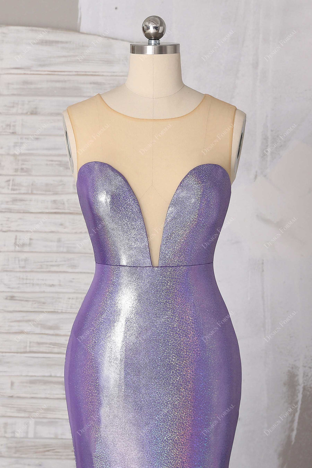 Glitter Fabric Sweetheart Surplice Maxi Dress