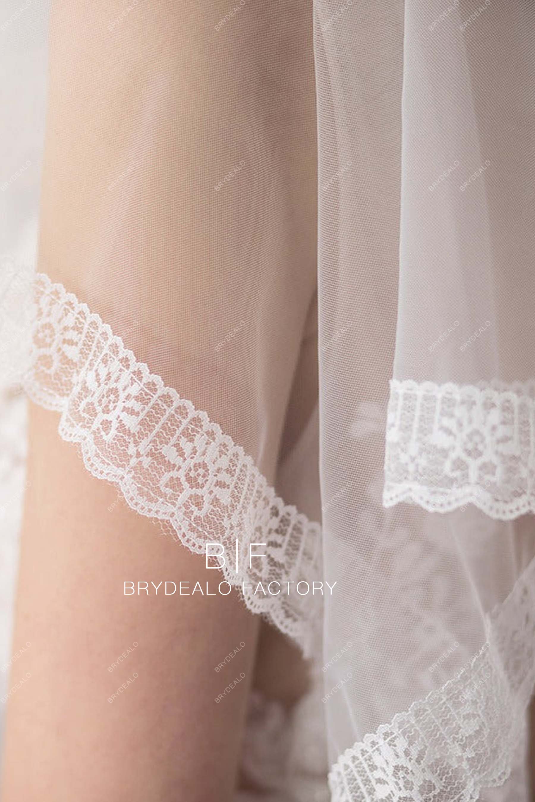 lace edge wedding veil for sale