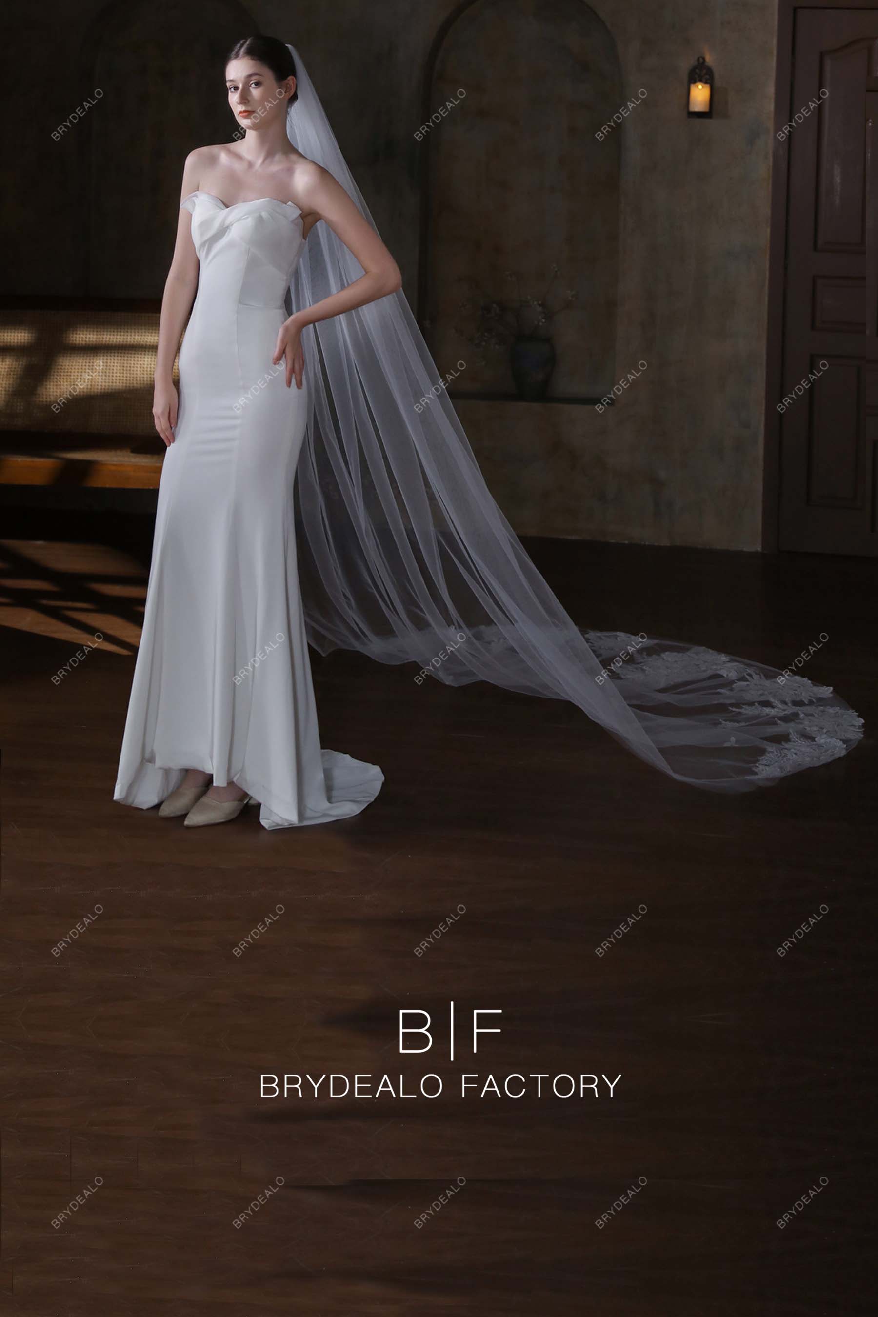 Single Layer Cathedral Length Bridal Veil