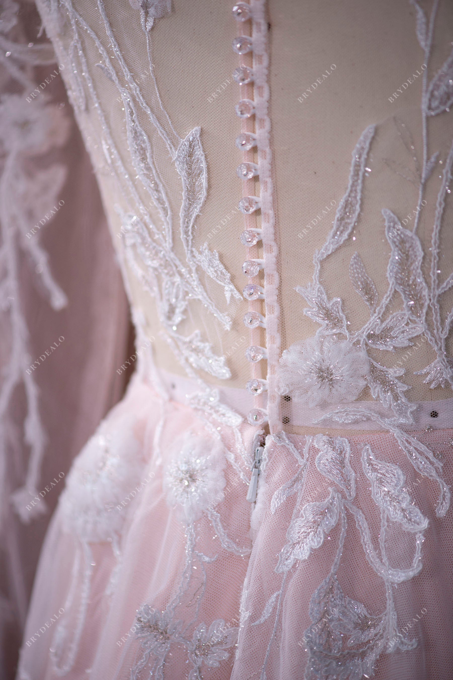 gorgeous floral lace garden bridal gown