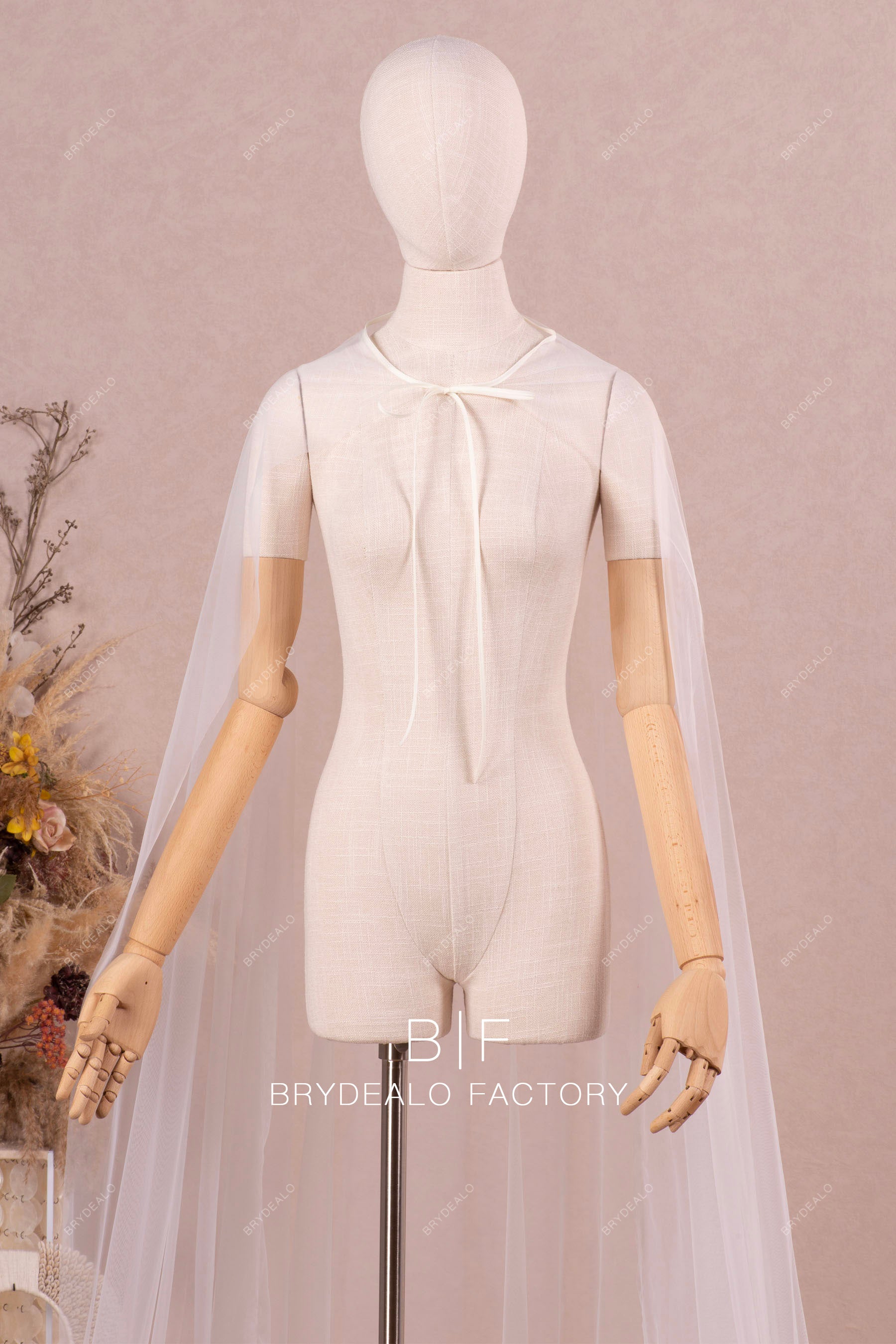 lace up front closure bridal cape online