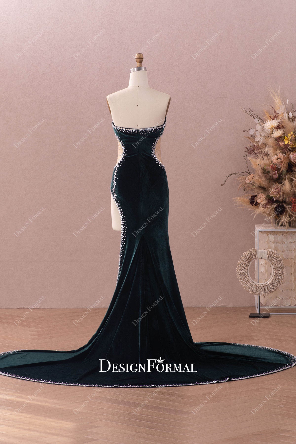 Mermaid Green Simple Elegant Sexy Evening Dress Long Retract Your Waist Prom Dresses