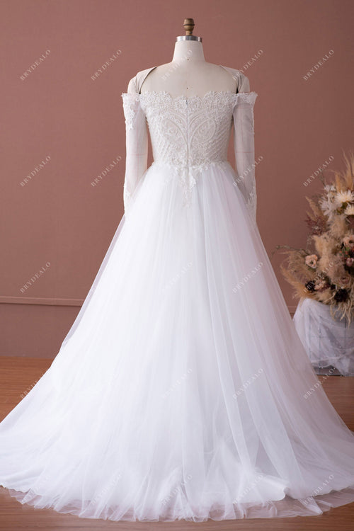 2021Wedding Dress Lace Shoulder Slim Fit Big Code