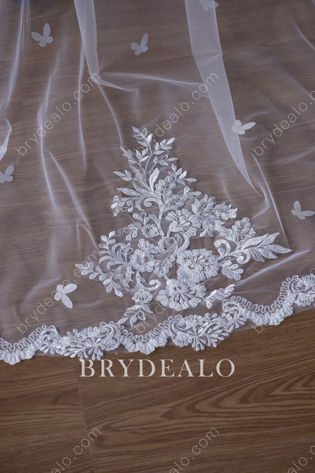 beaded lace long wedding veil online