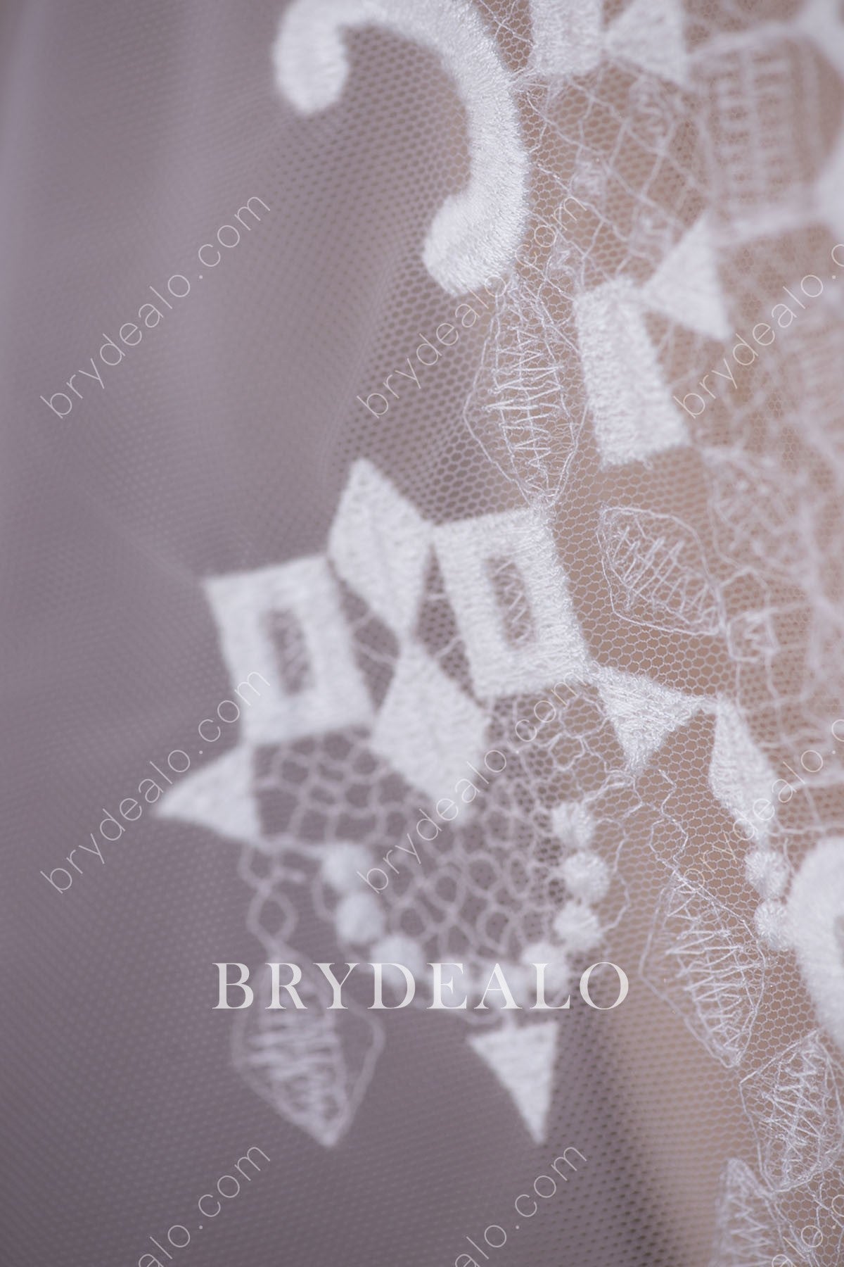Lovely Geometric Designer Lace Fabric Online for dresses