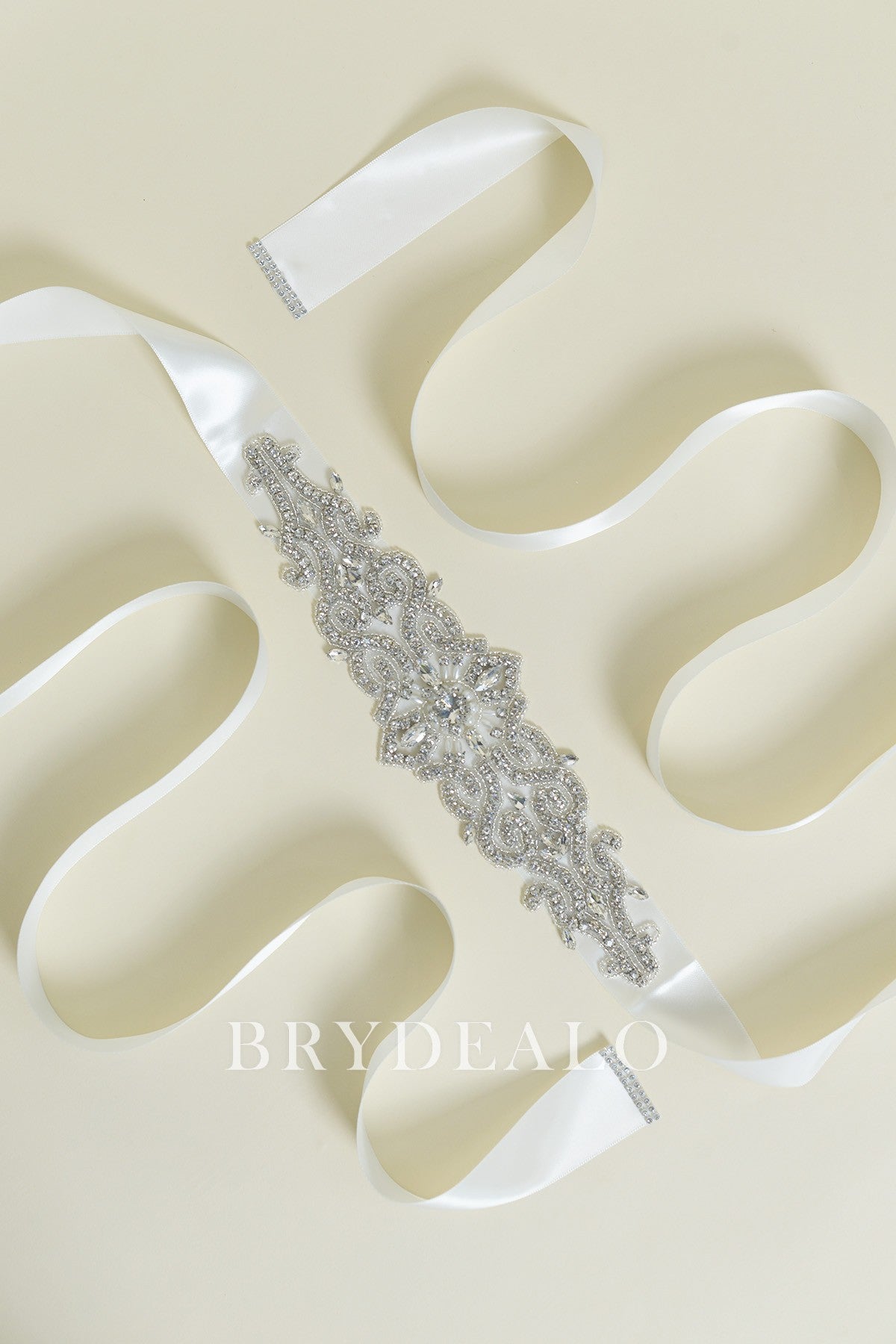 Luxurious Rhinestones Pearls Bridal Sash for Sale