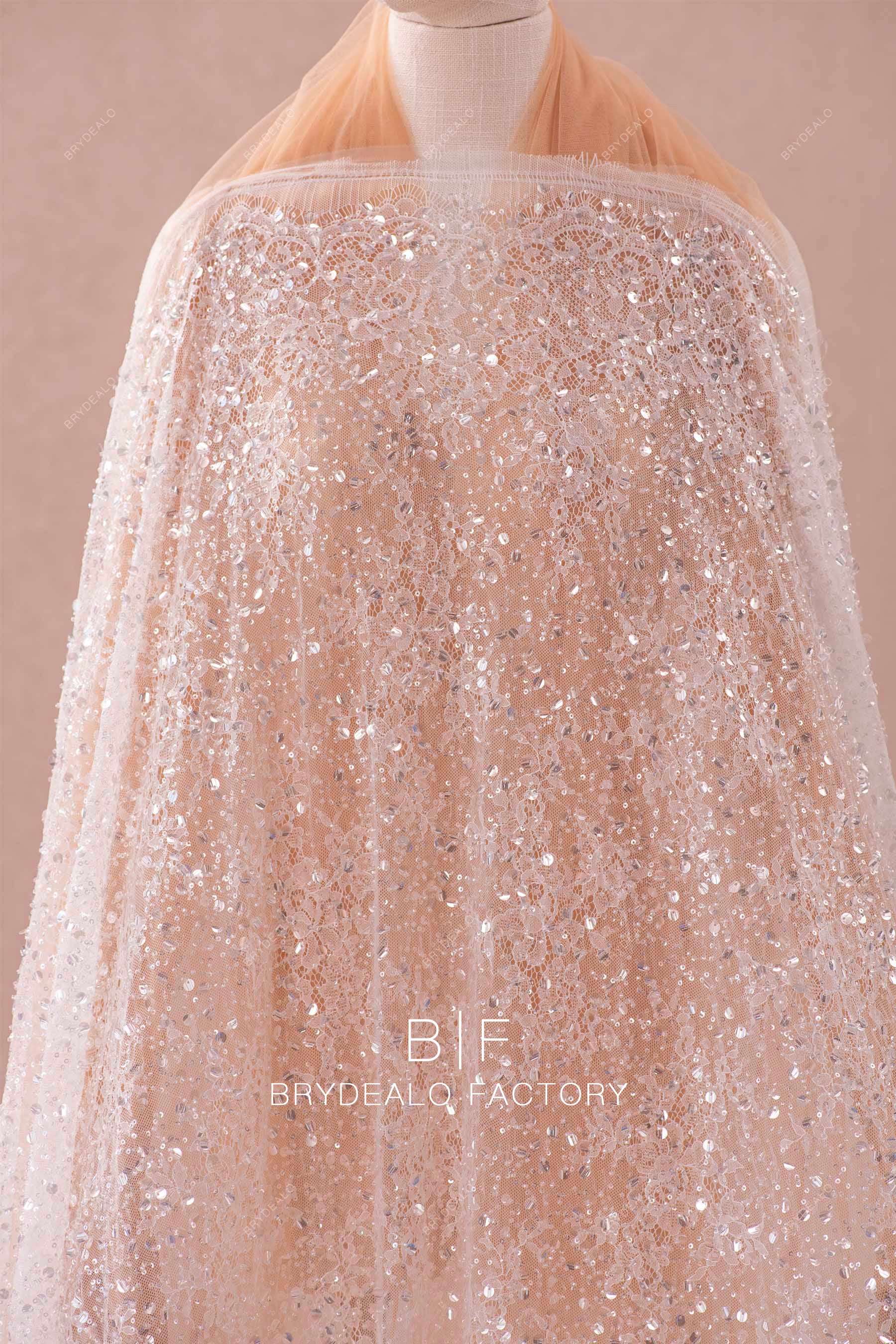 Sparkling Sequins Lace Fabric Online for Formal Dress