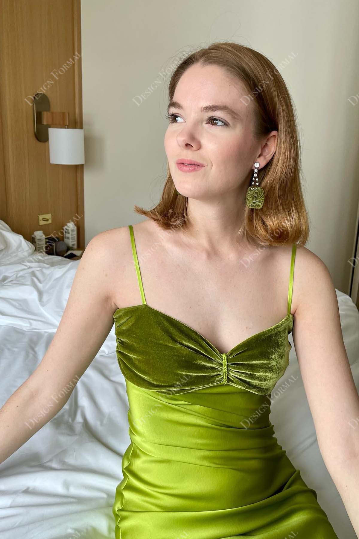 Moss Green Prom Dress