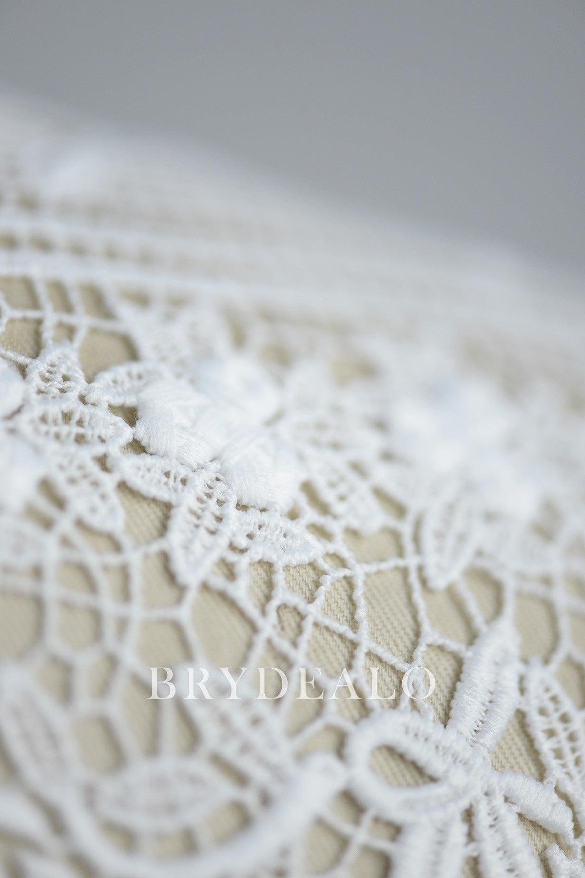 Patterned Bridal Crochet Lace Fabric