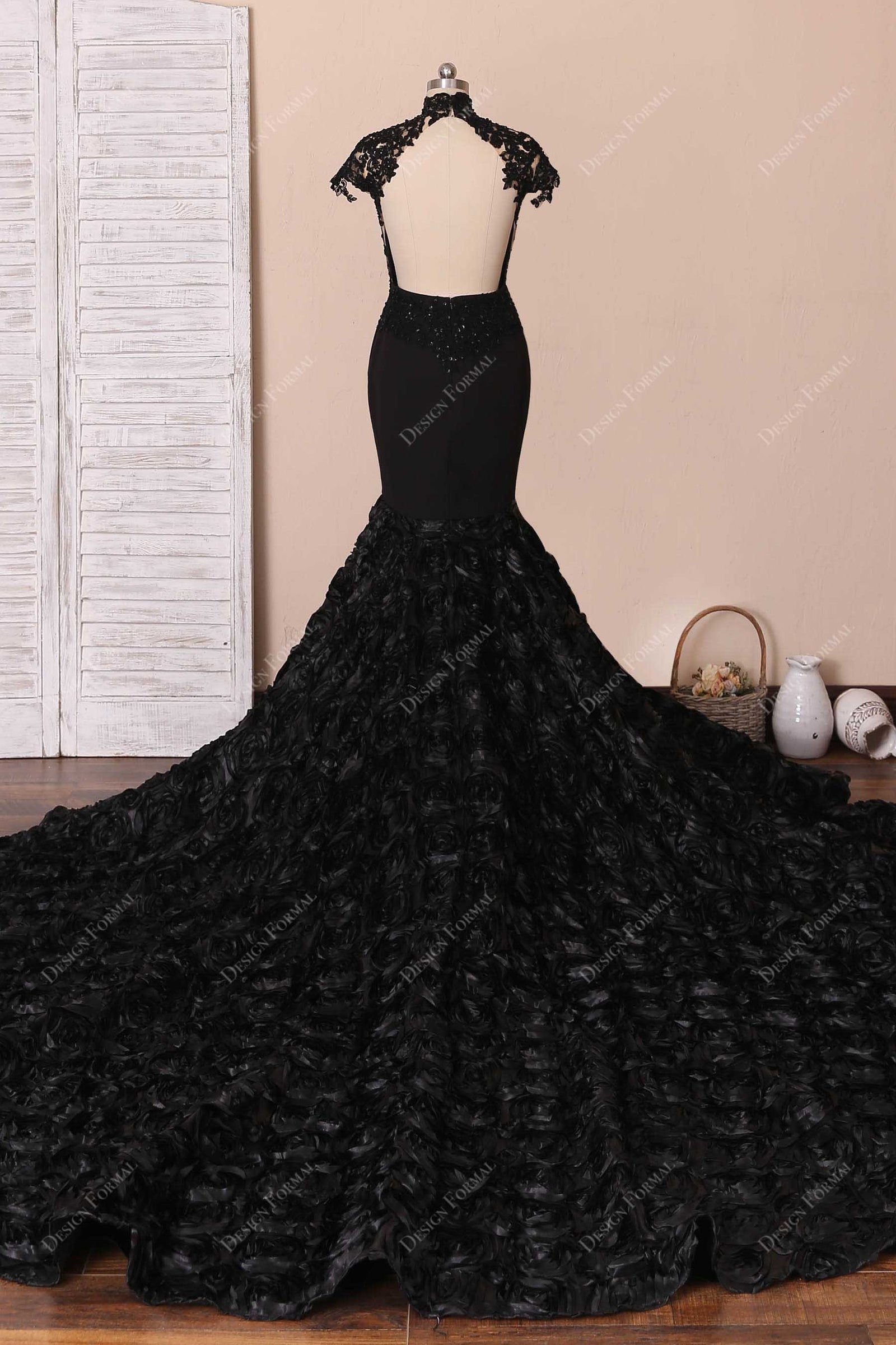 3D Flower Backless Beaded Slip Dress