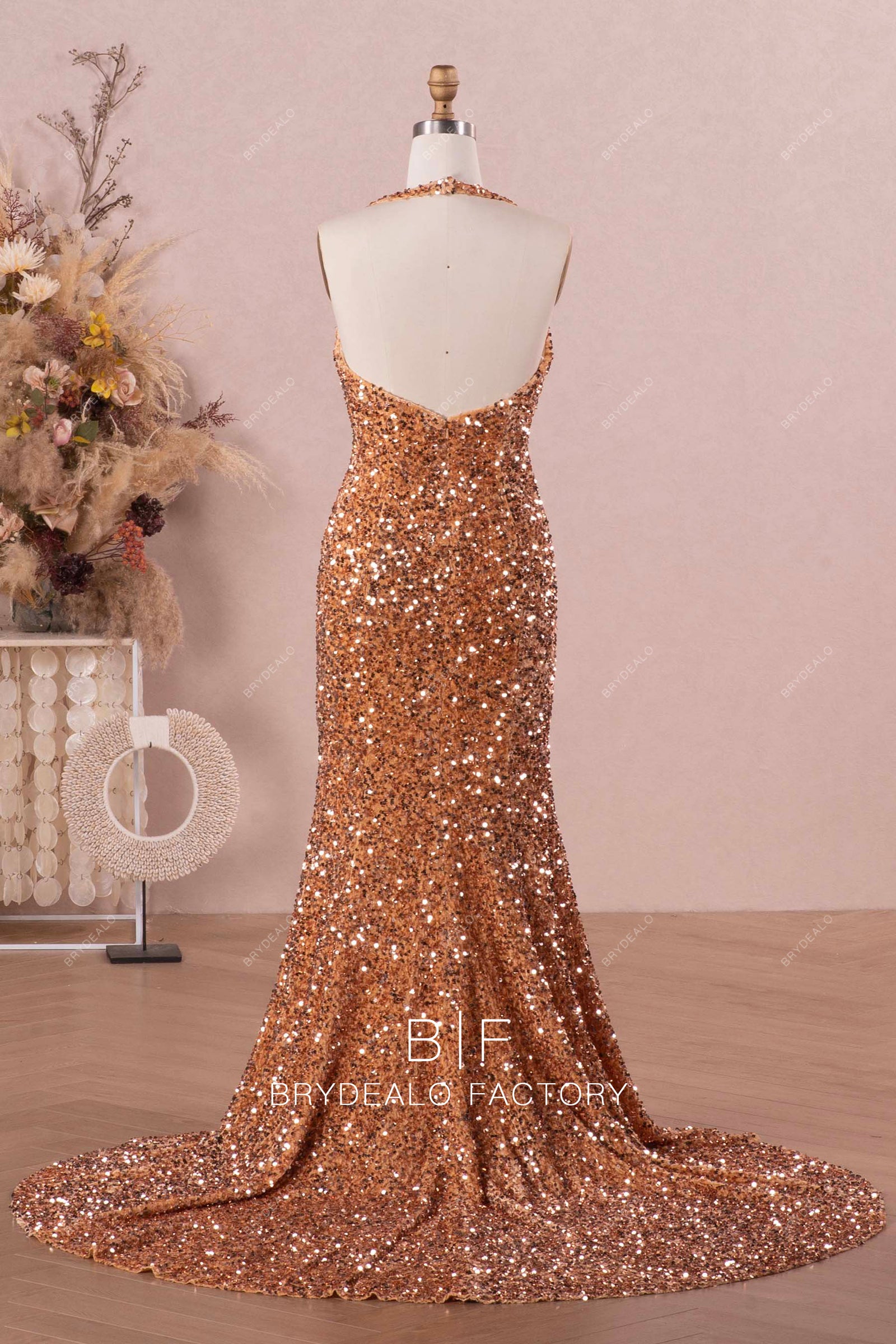 Newly Gold Transparent Velvet Long Train With Appliques Prom Dresses Y891