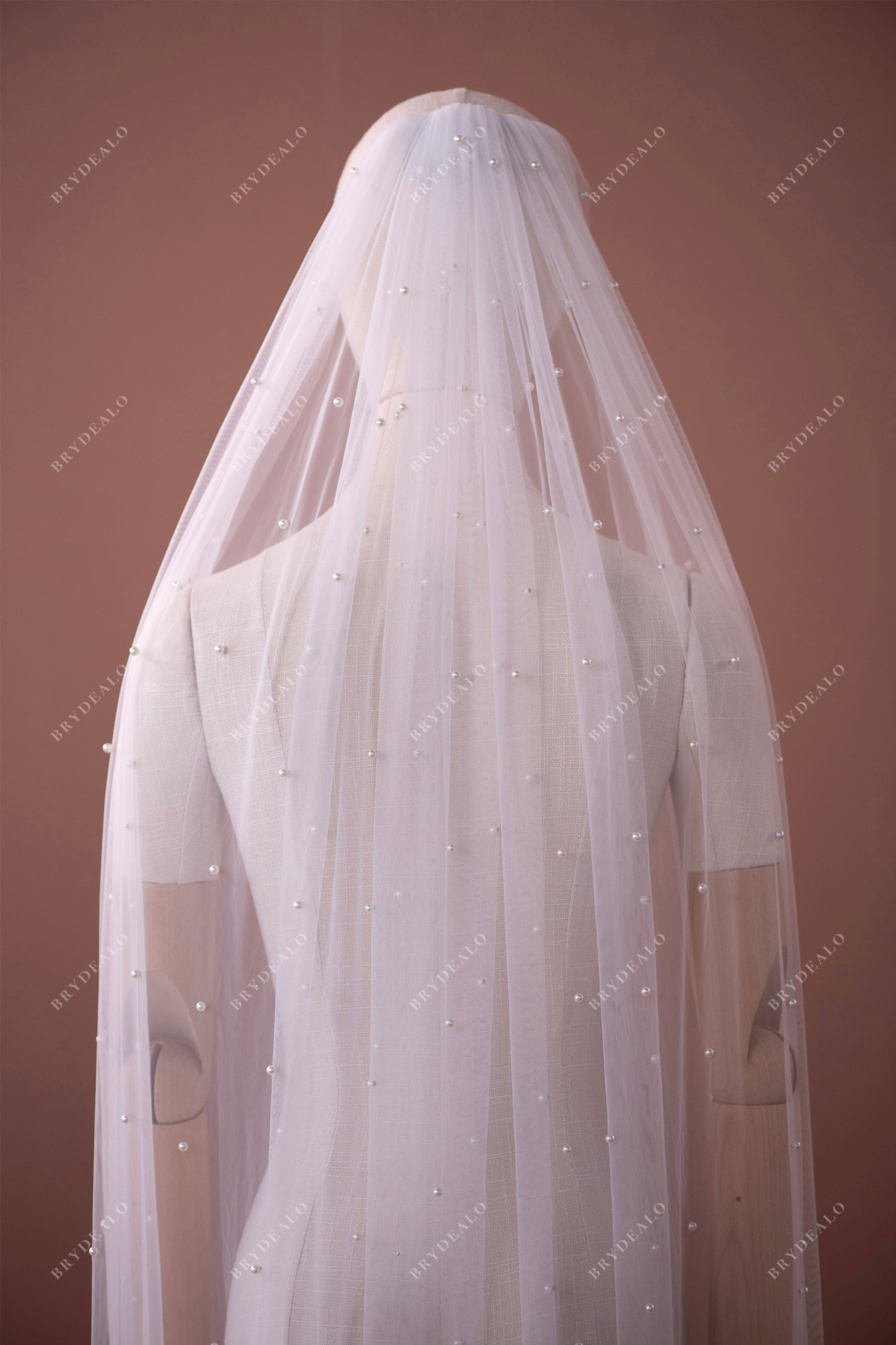best pearl comb knee length wedding veil
