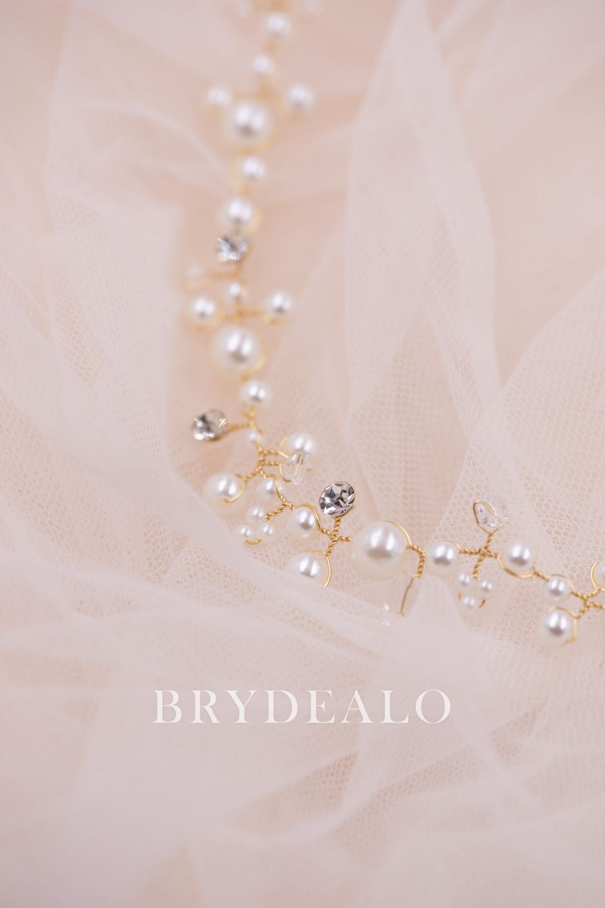 Fairy Pearls Rhinestones Bridal Headpiece for Sale