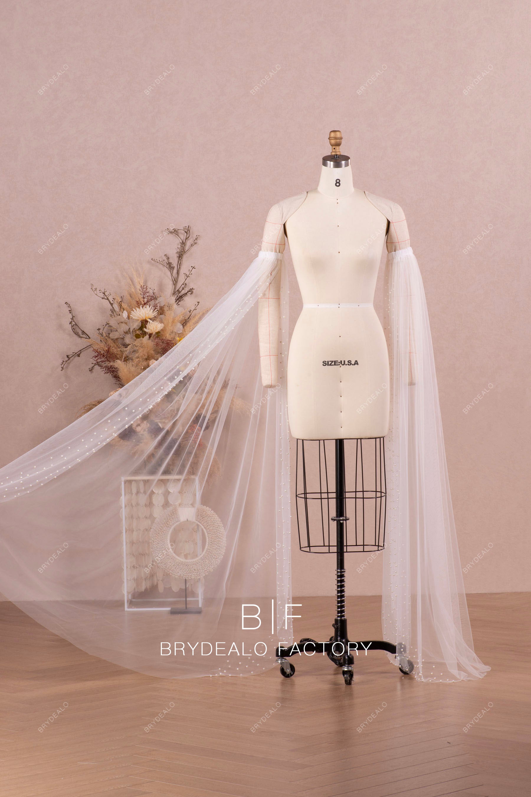 Floor Length Angel Sleeves Wedding Separates