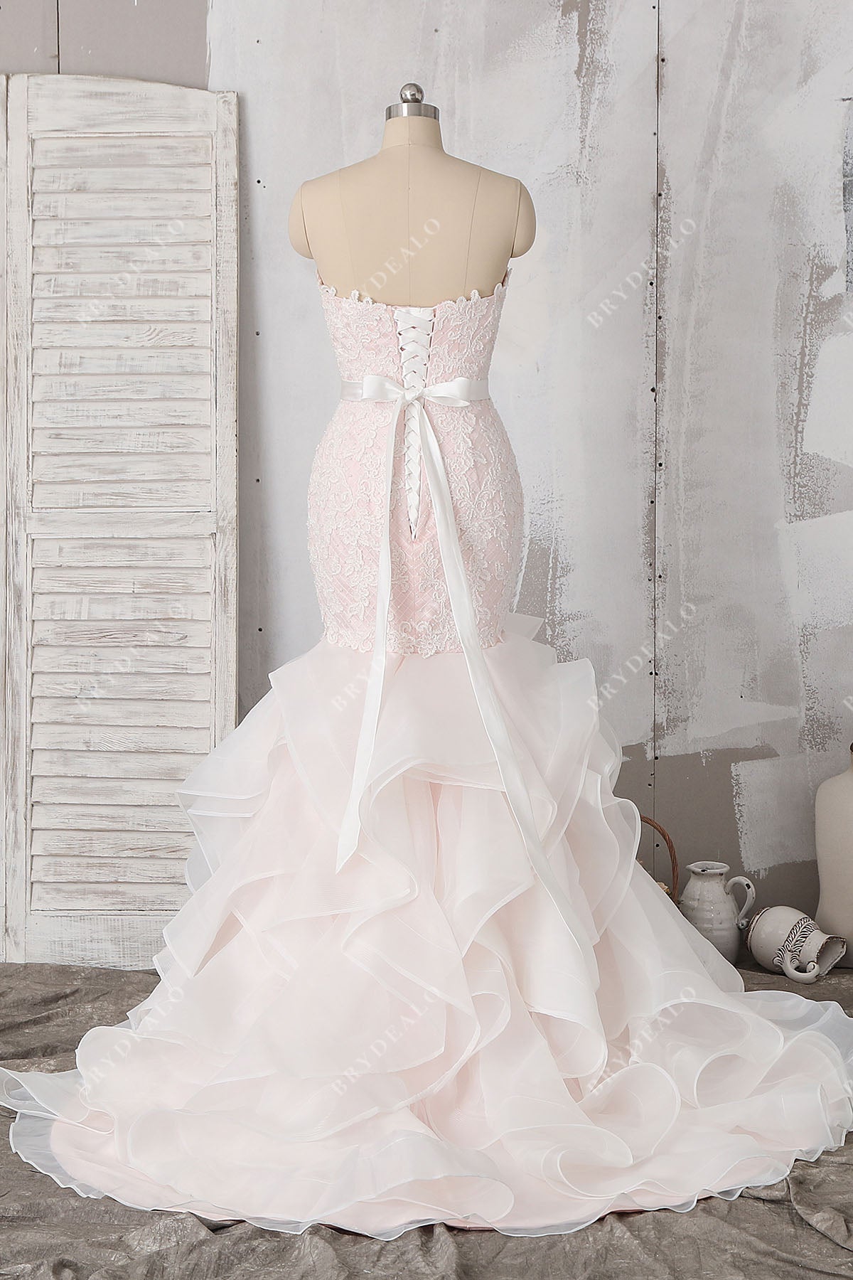 strapless lace organza strapless celebrity wedding gown