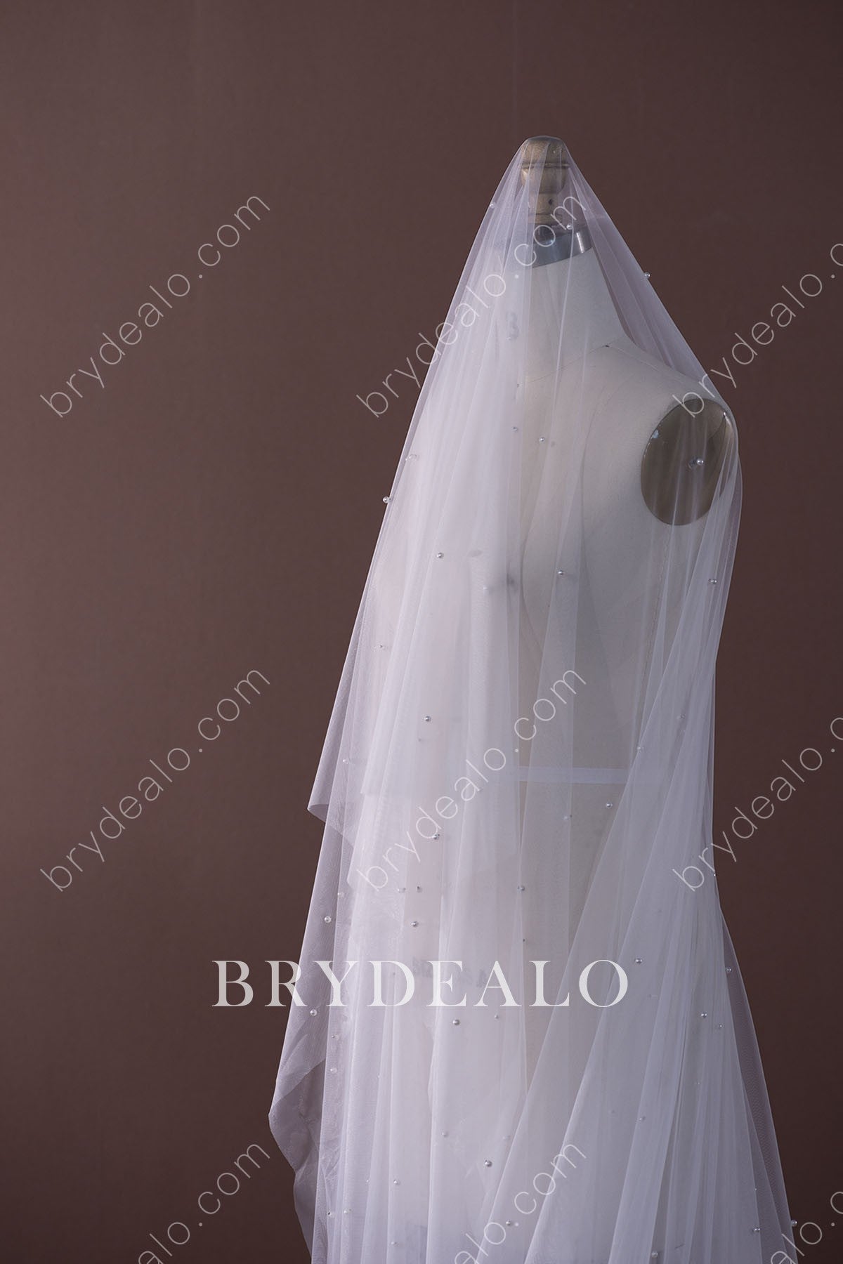 trendy delicate pearls veil online