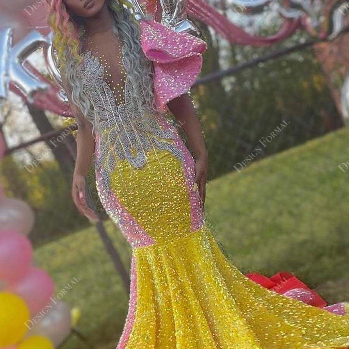 strapless open back dress Destination Wedding Wear Shaded Yellow Silk Jaipuri Fusion Pants Suit main image 1