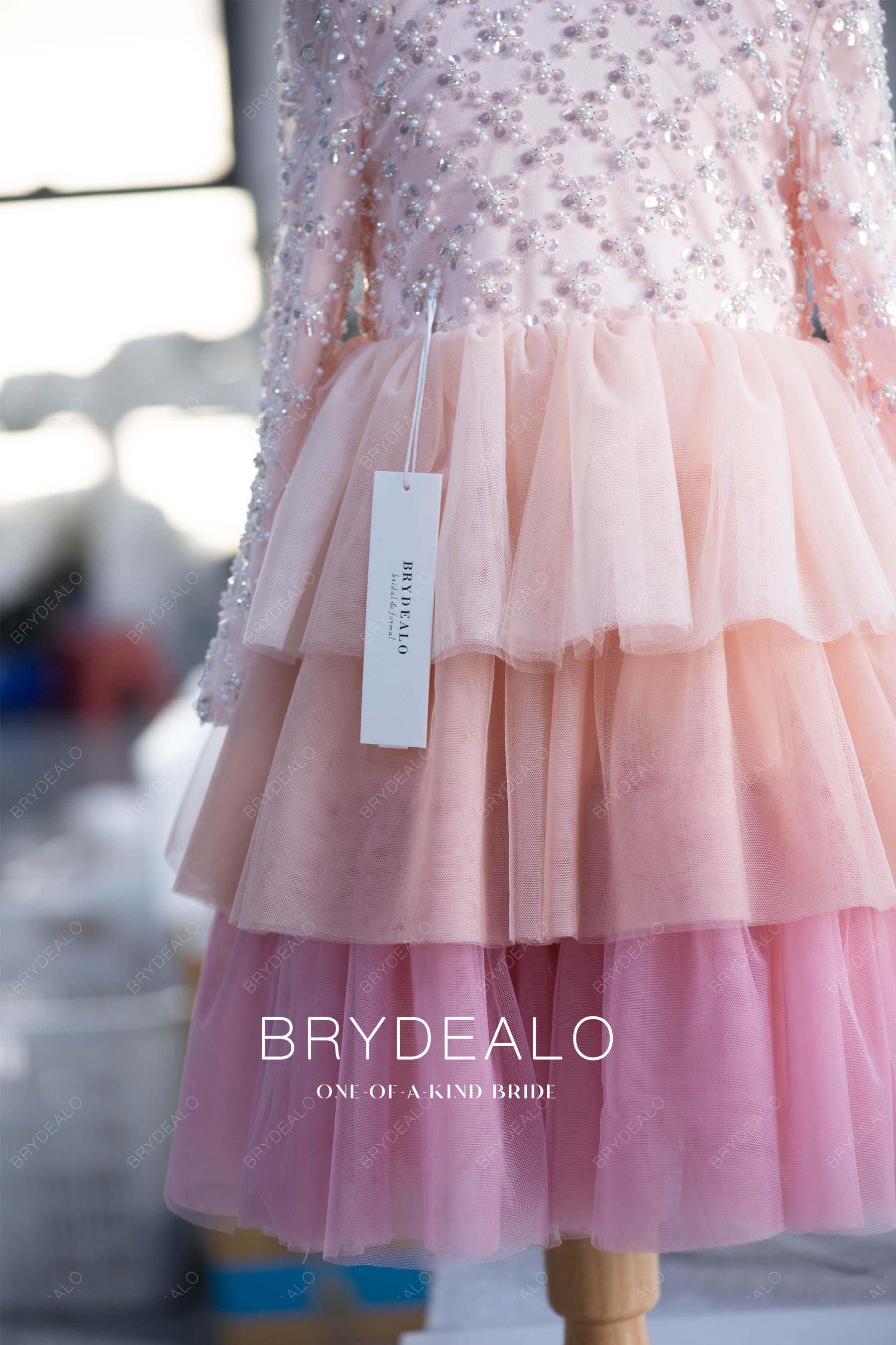 tailored pink ombre tiered skirt kids formal wear online