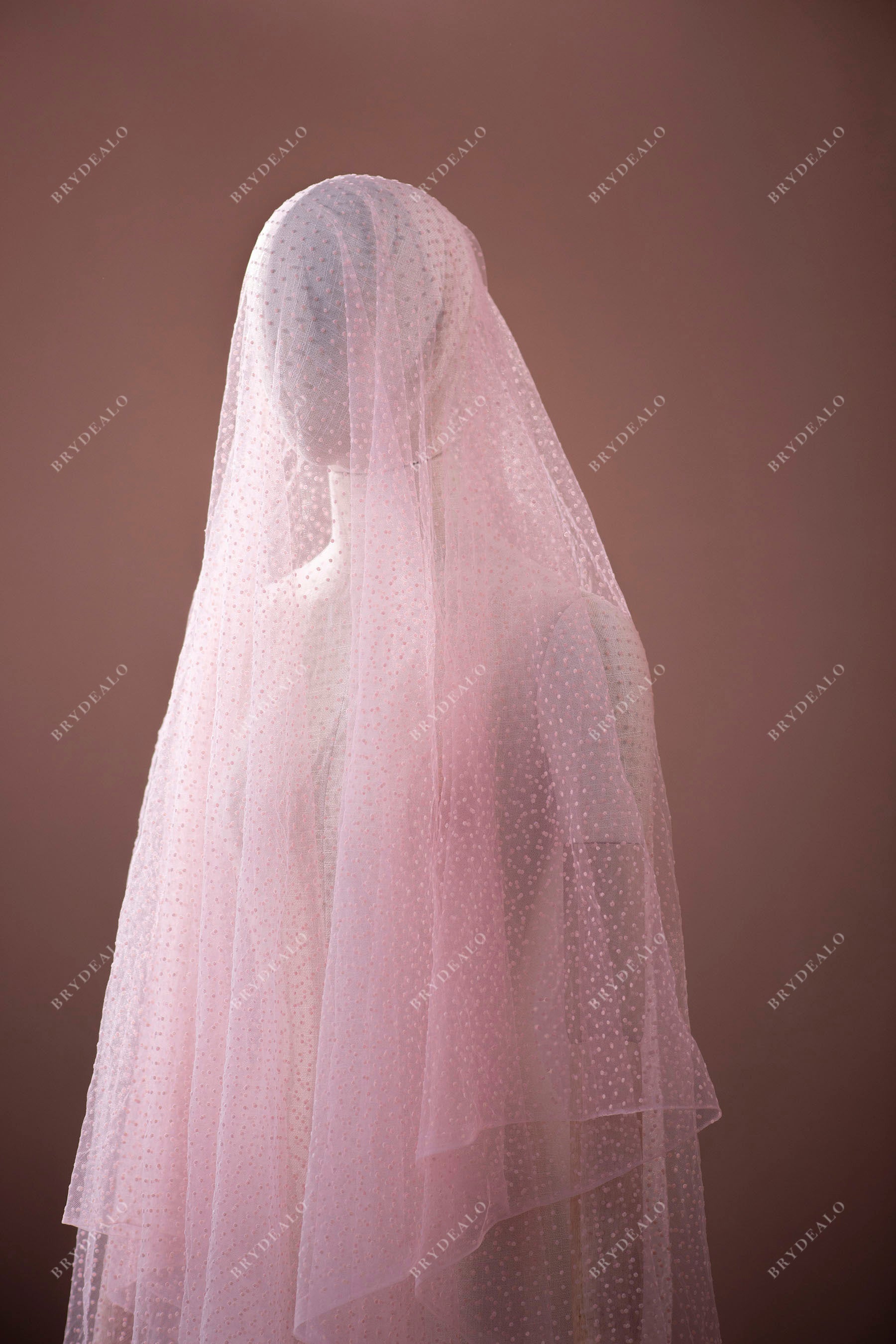 Best Pink Polka Dot Mesh Lace Fabric for Sale