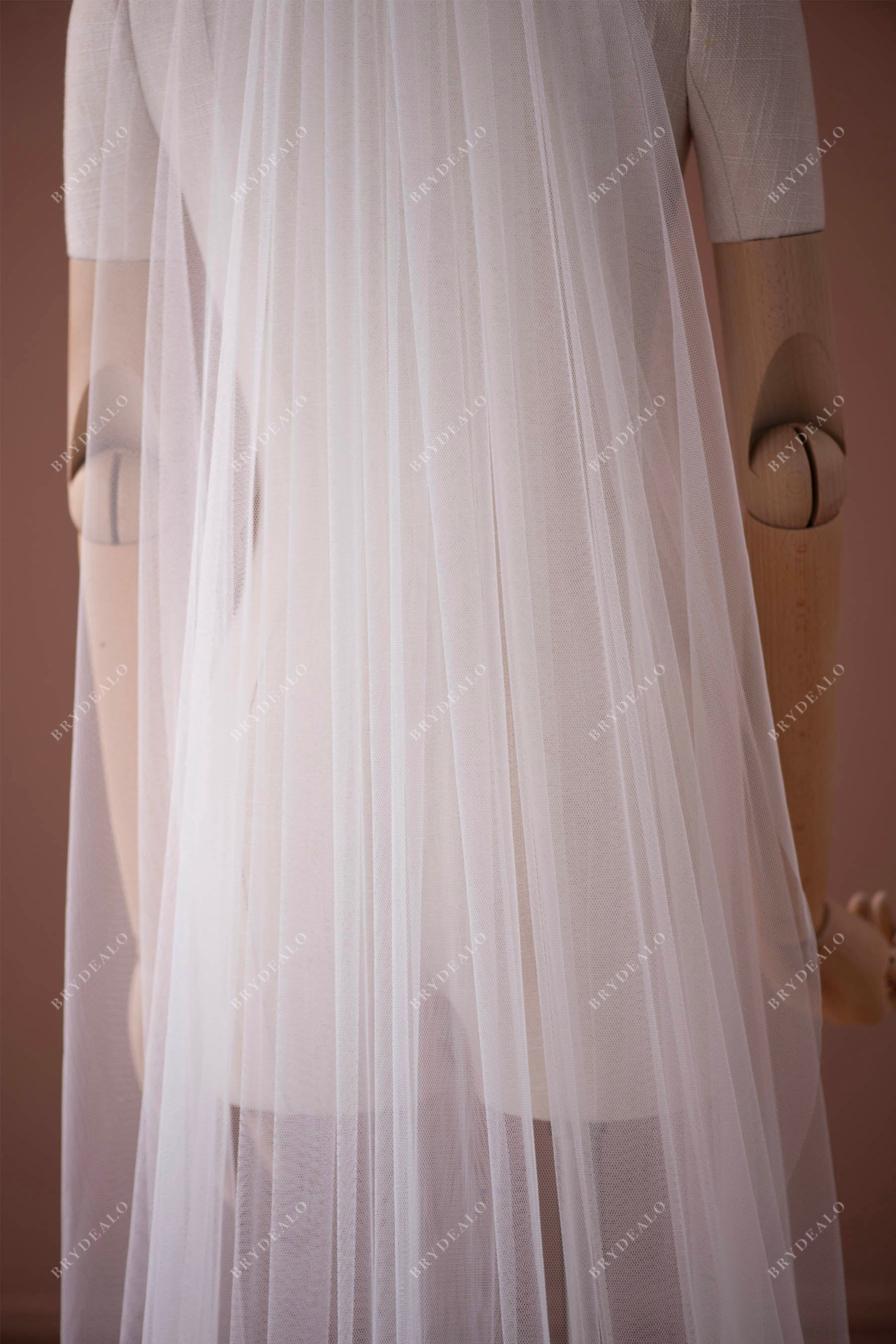best designer plain net wedding veil