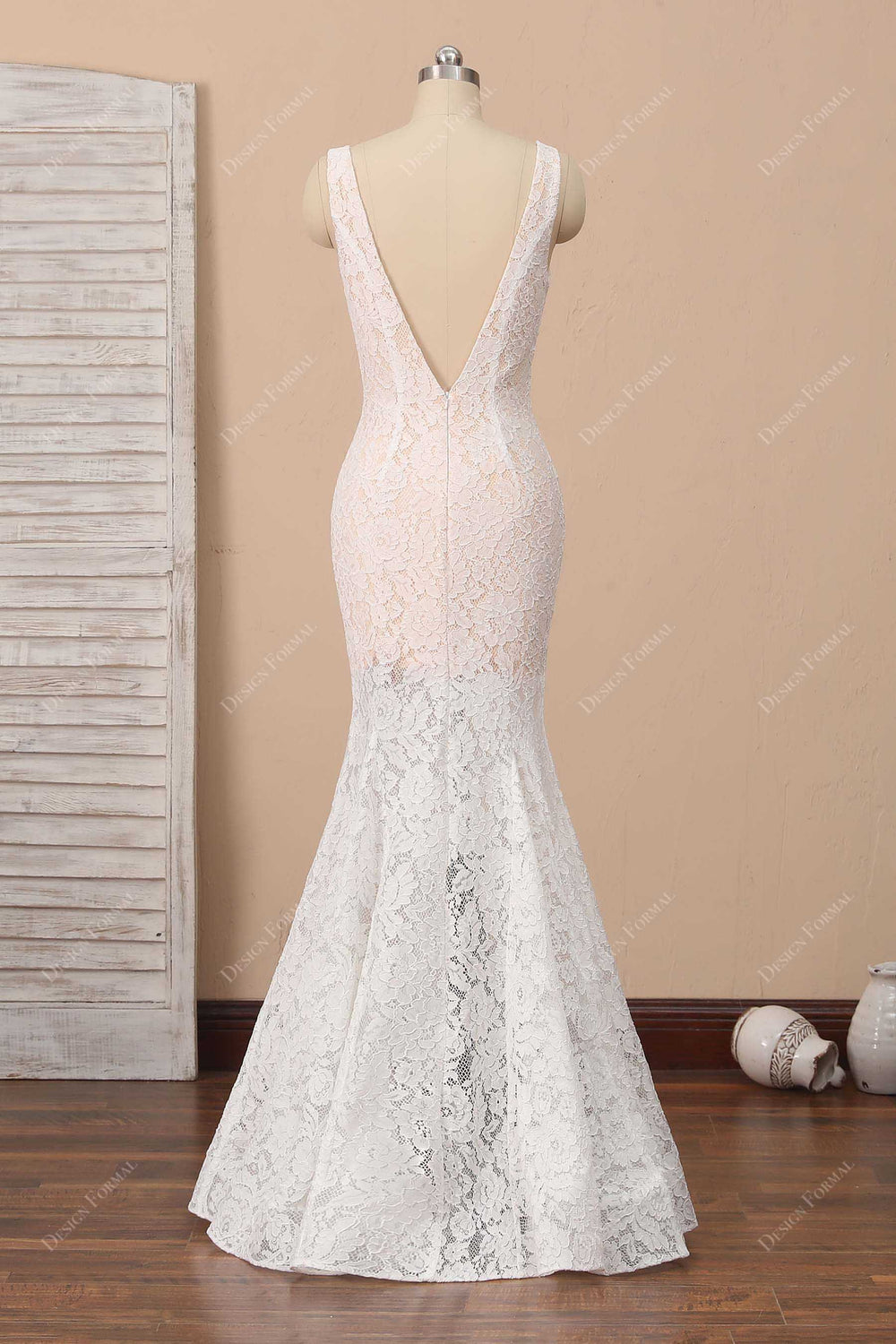 White Red Green Trumpet Cascading Ruffle Long Floor Length Solid Club Party Elegant Backless Dress