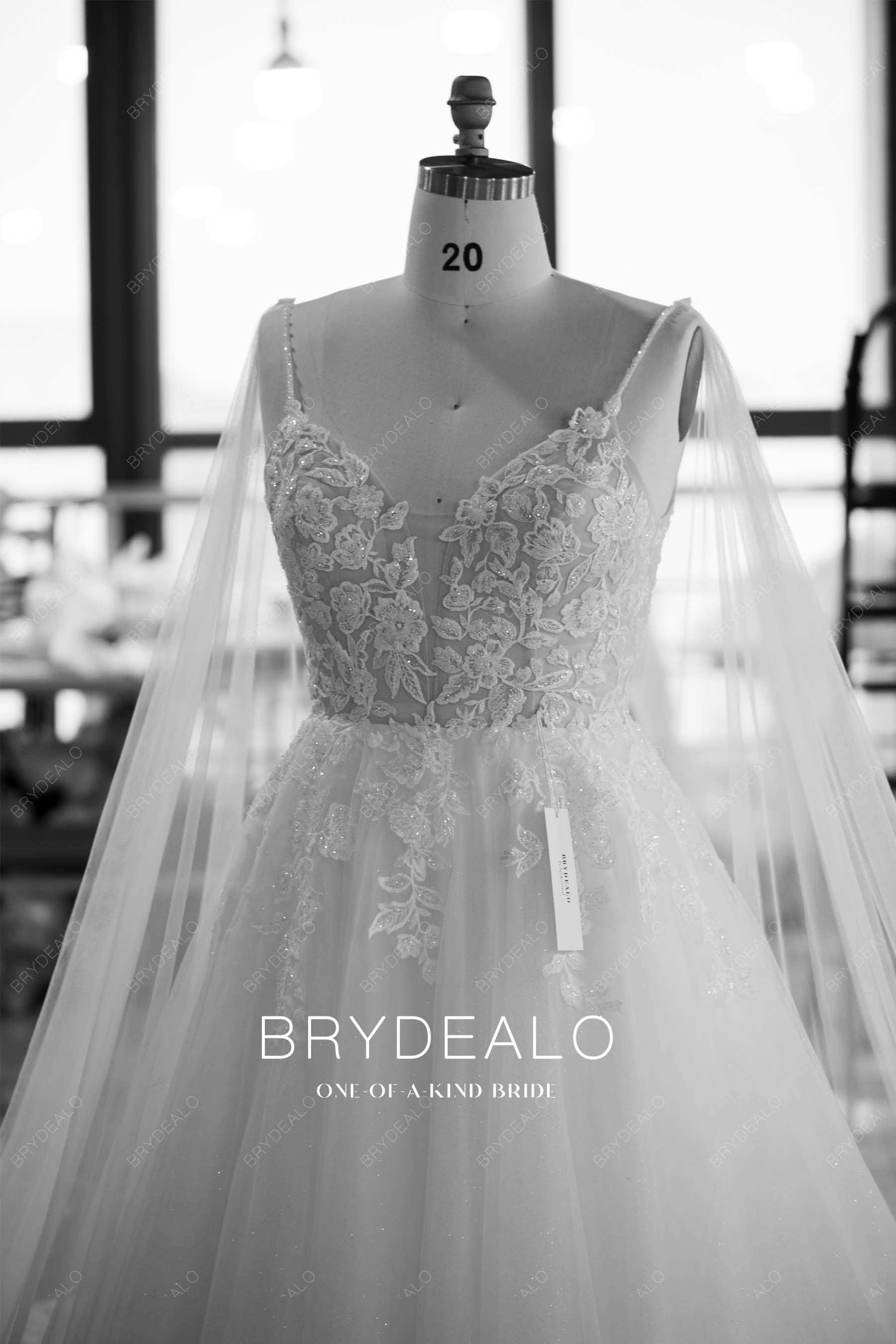 custom plus size beaded straps plunging lace wedding dress
