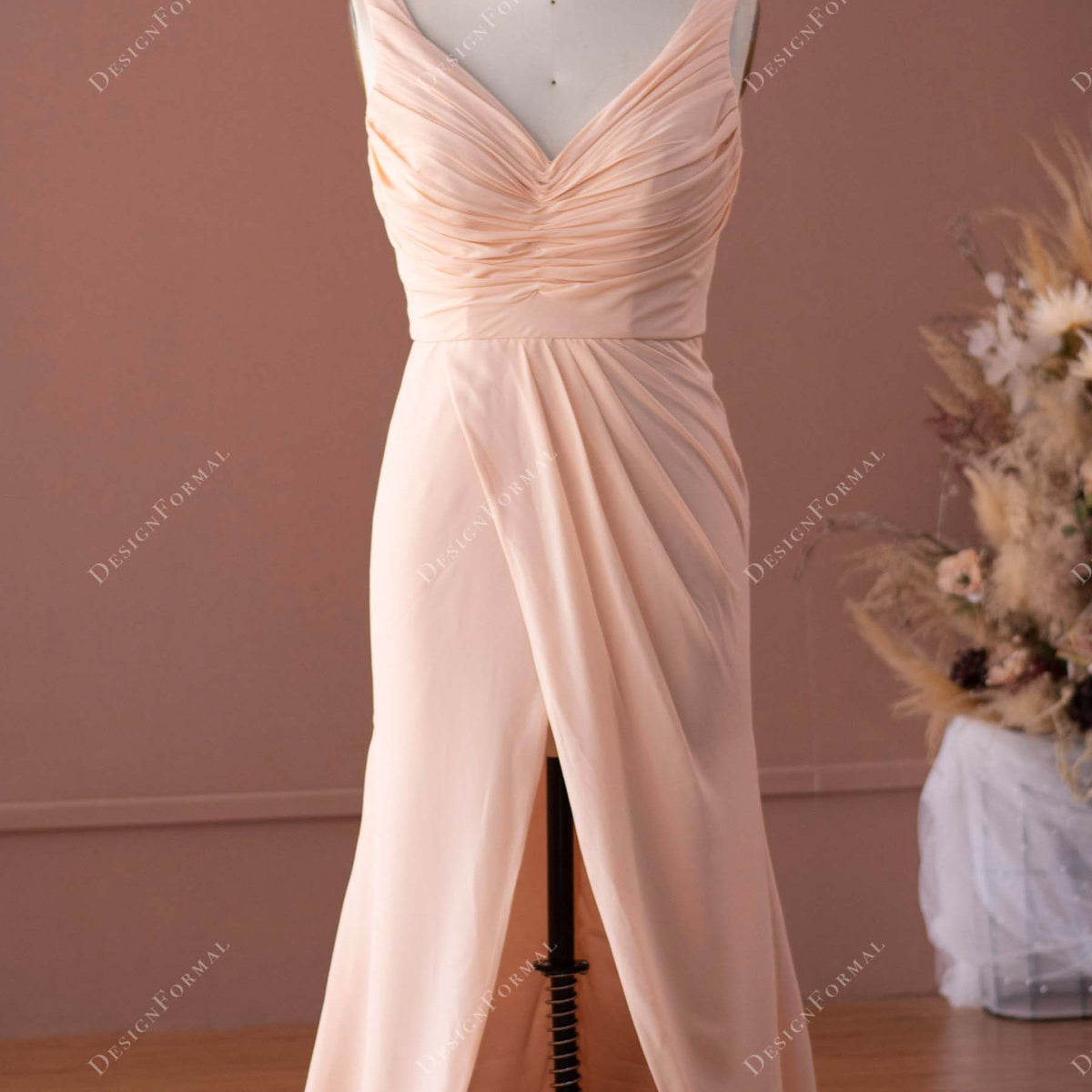 peach color dress bridesmaid Pink Dresses Beach / Destination Mother Of The Bride Dresses