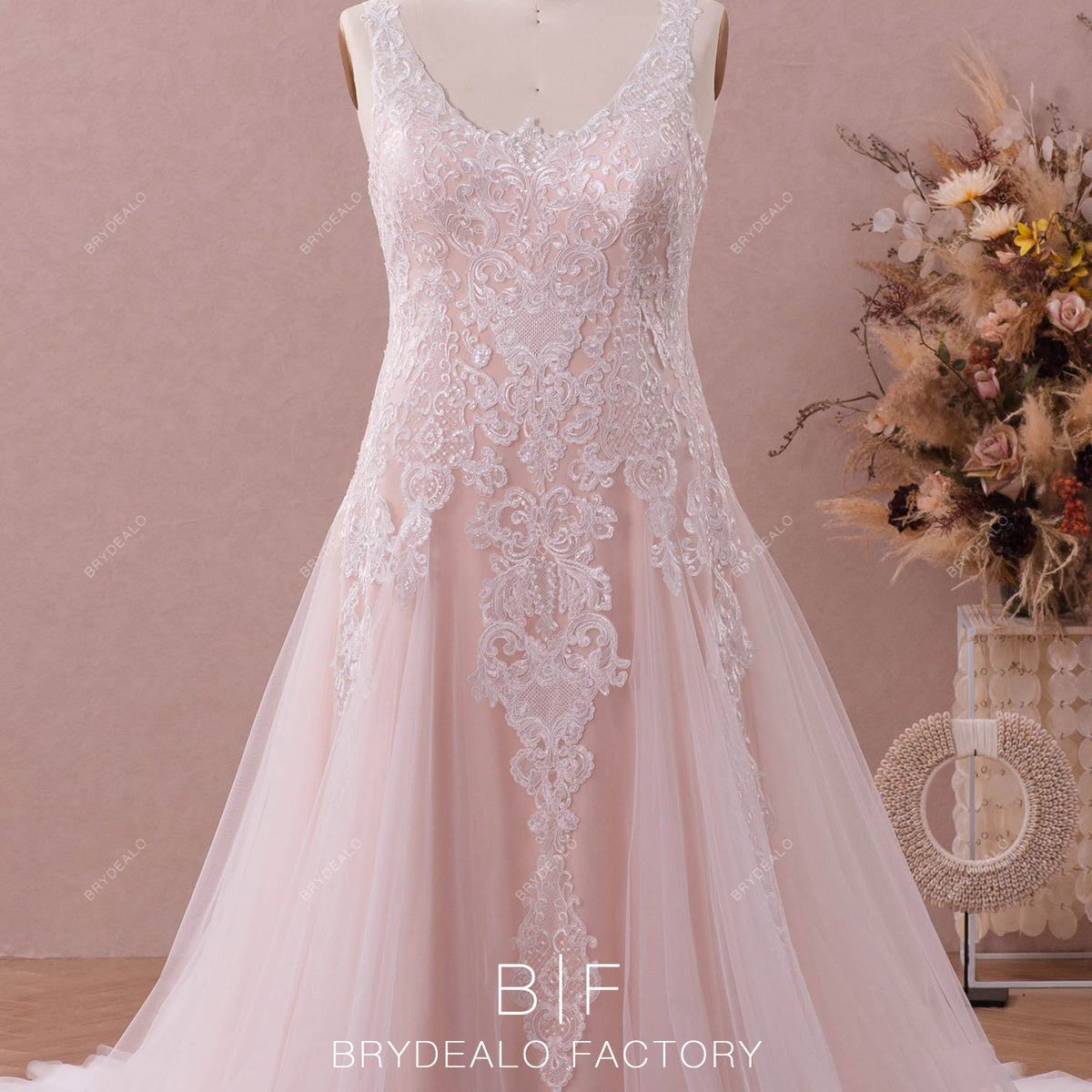 nude pink wedding dress 25 Trending Blush and Pink Wedding Dress Styles for 2024