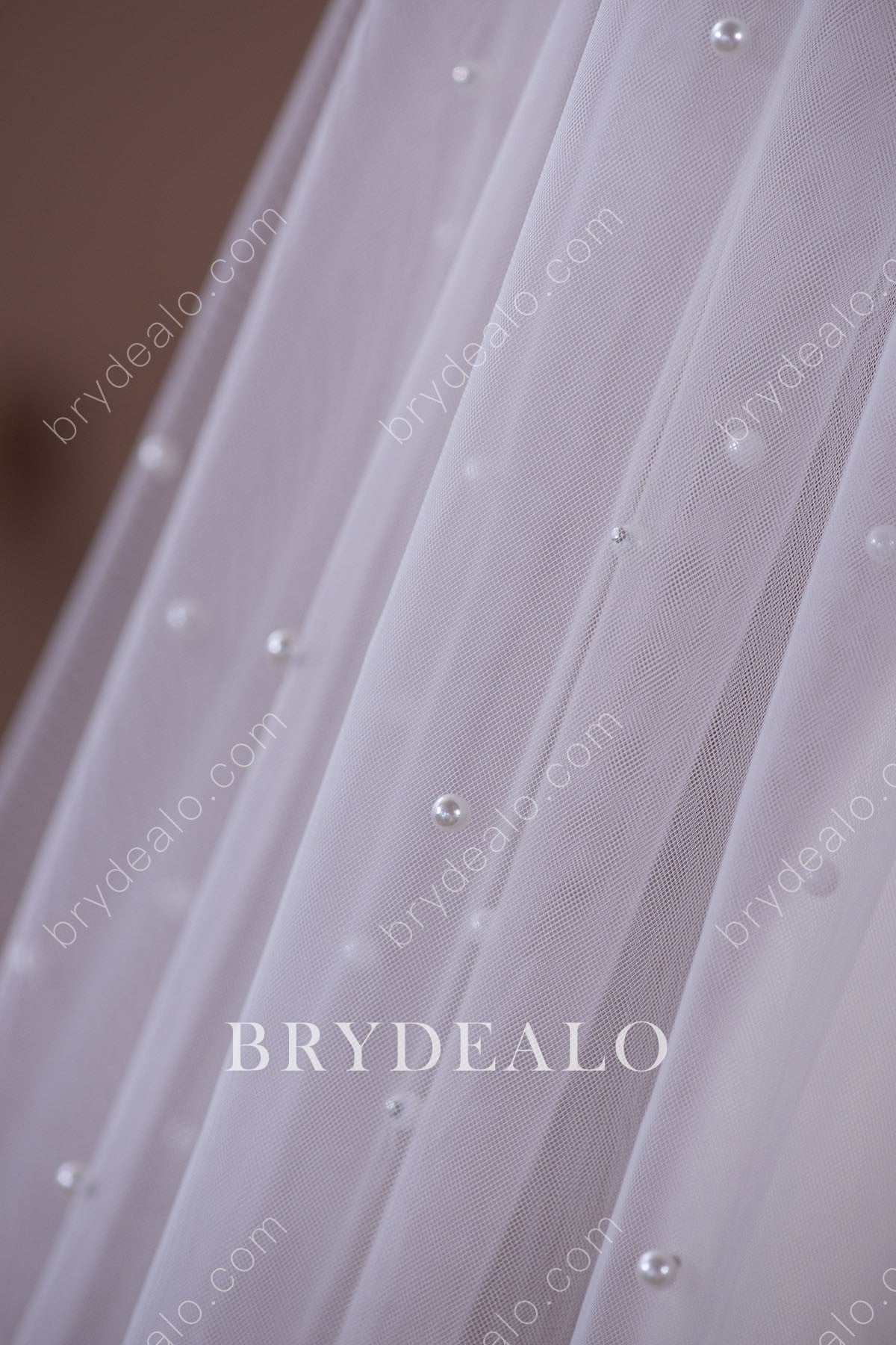 elegant pearls long wedding veil