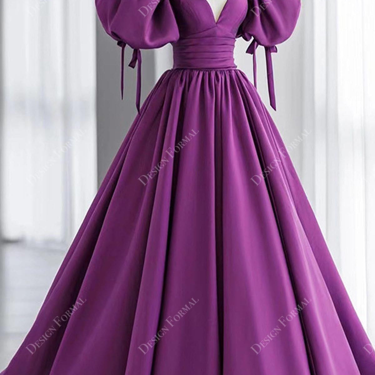 slim fit dress slacks Long Sleeves Purple Lace Prom Dresses, Purple Lace Formal Evening Dres –  jbydress main image 1