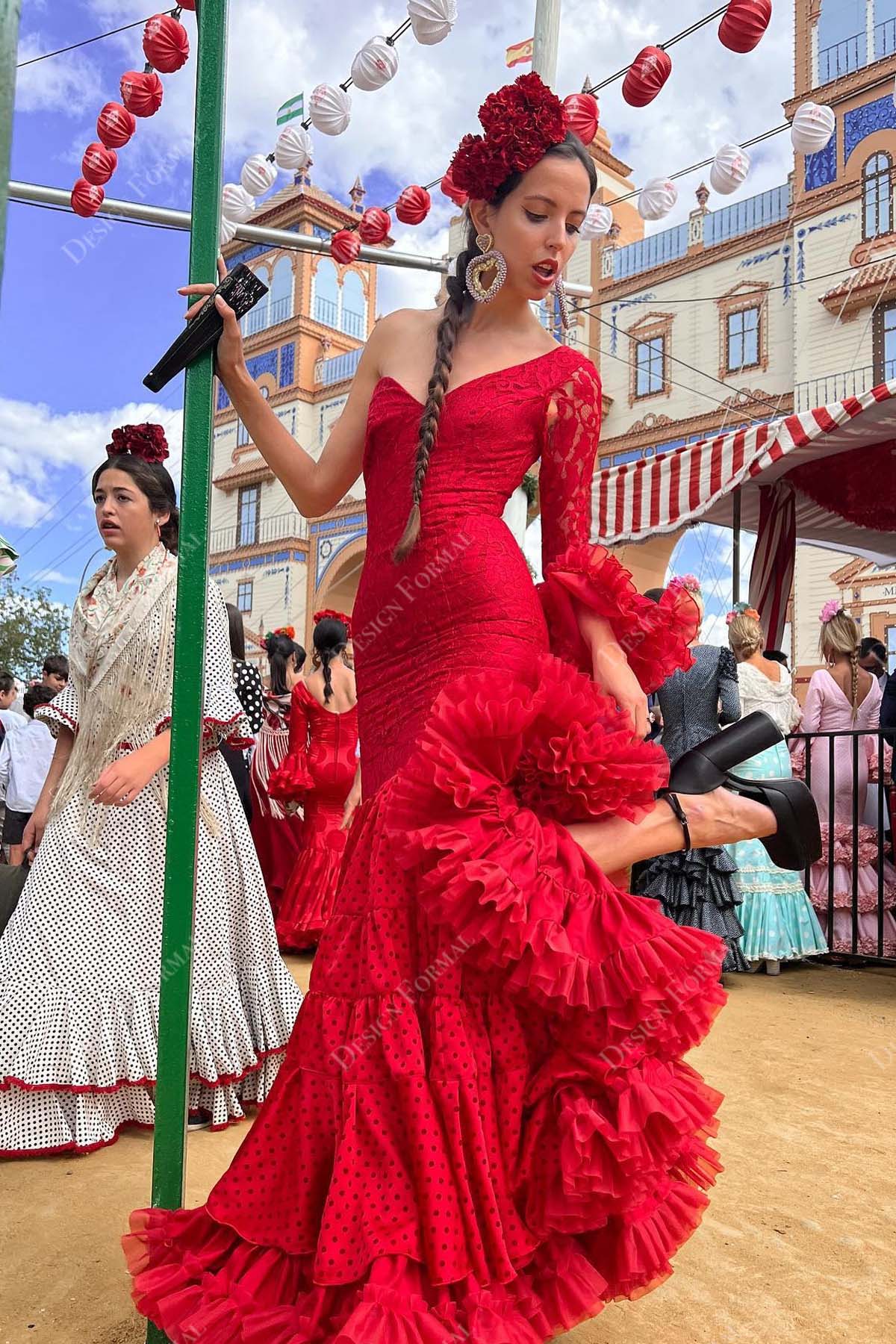 Red Trumpet Prom Dress