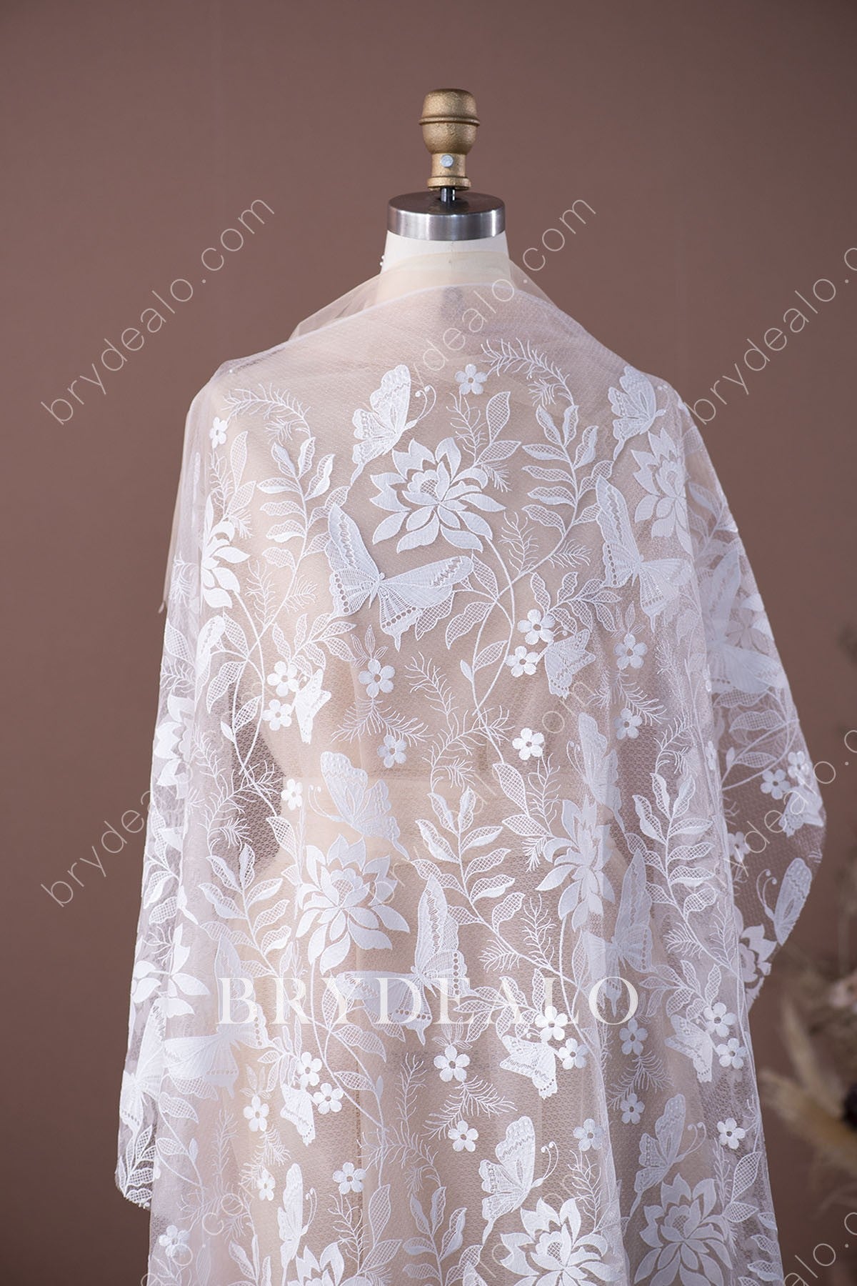 Popular  Flower Butterfly Designer Lace Fabric