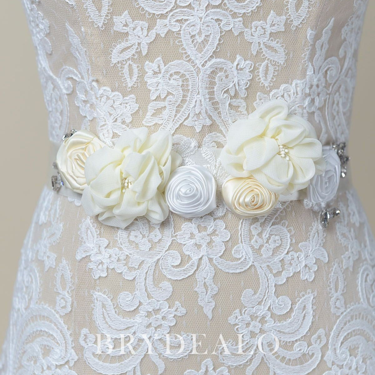 satin wedding dress sash White Long Classic Wedding Satin Off The Shoulder Style