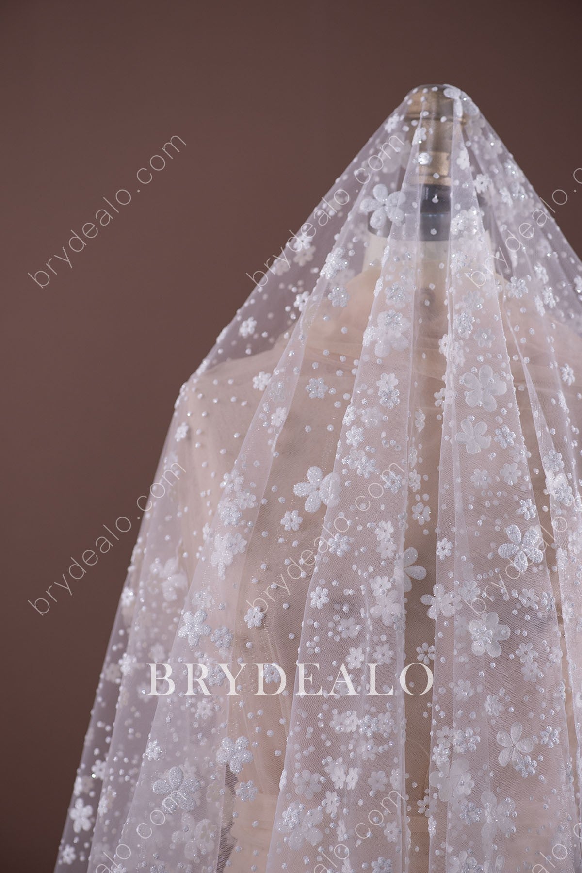 designer flowers glitter lace fabric online