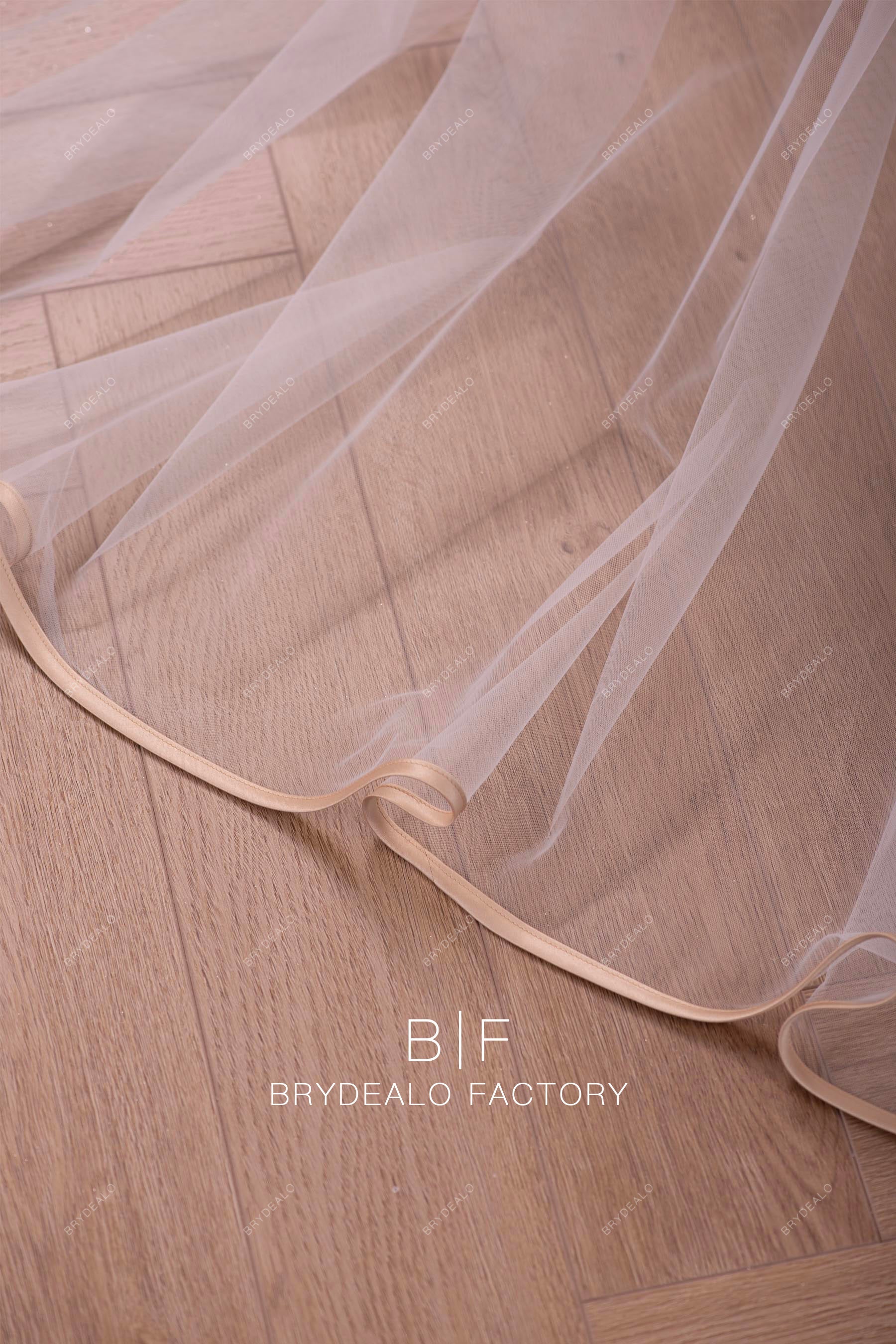best satin ribbon bridal veil online