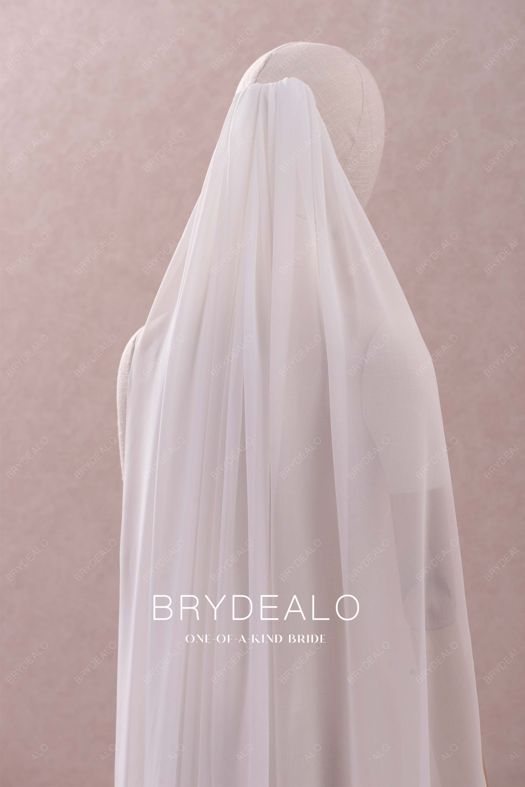 best semi-sheer chiffon bridal veil