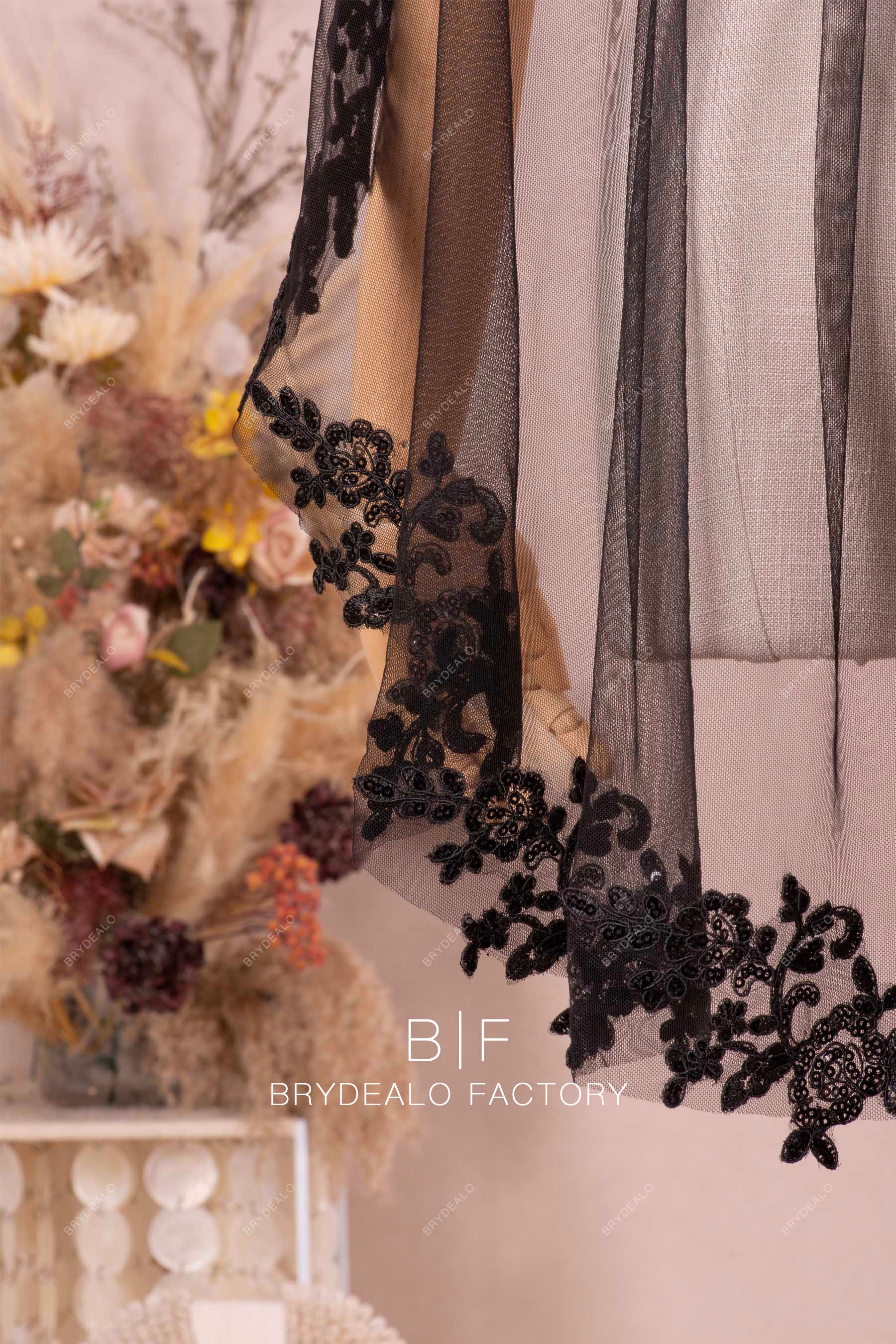 sequined lace bridal veil online