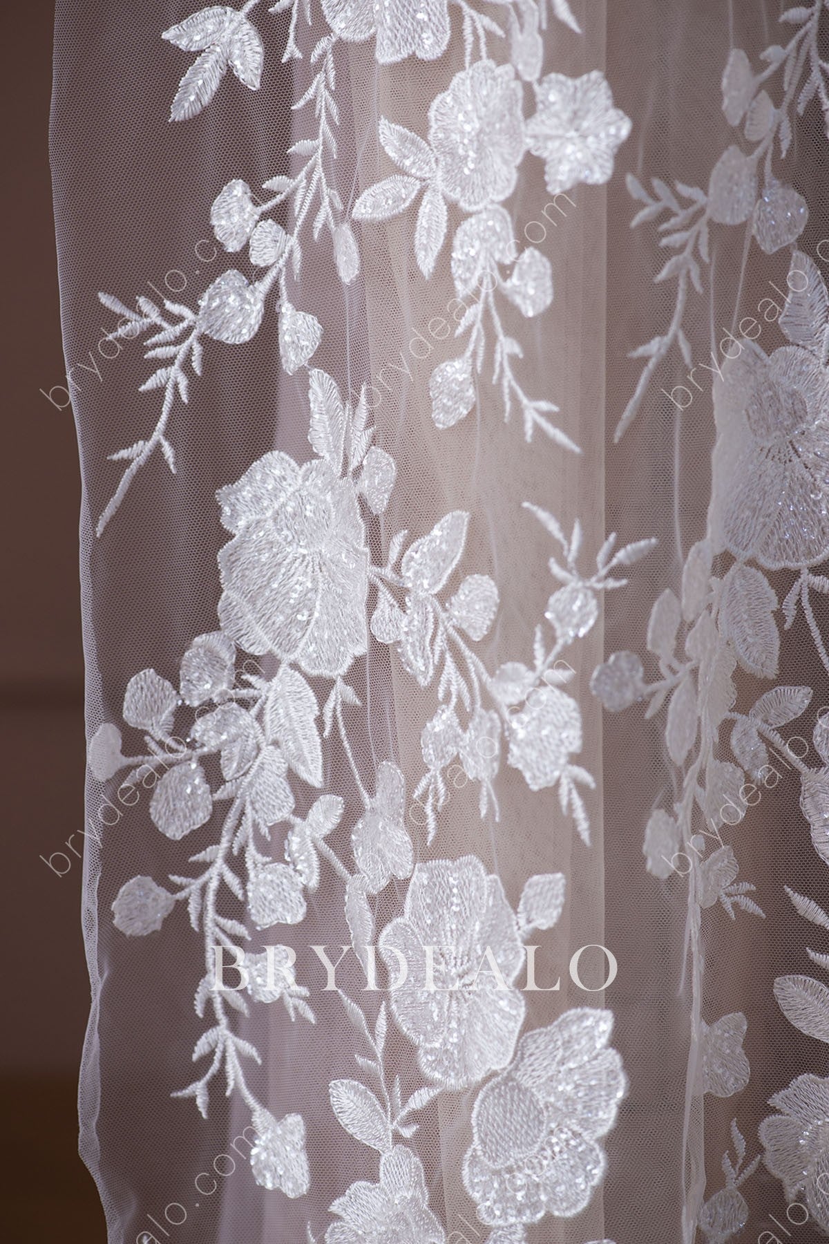 High Qualiy Shimmering Sequinned Flower Designer Lace Fabric online