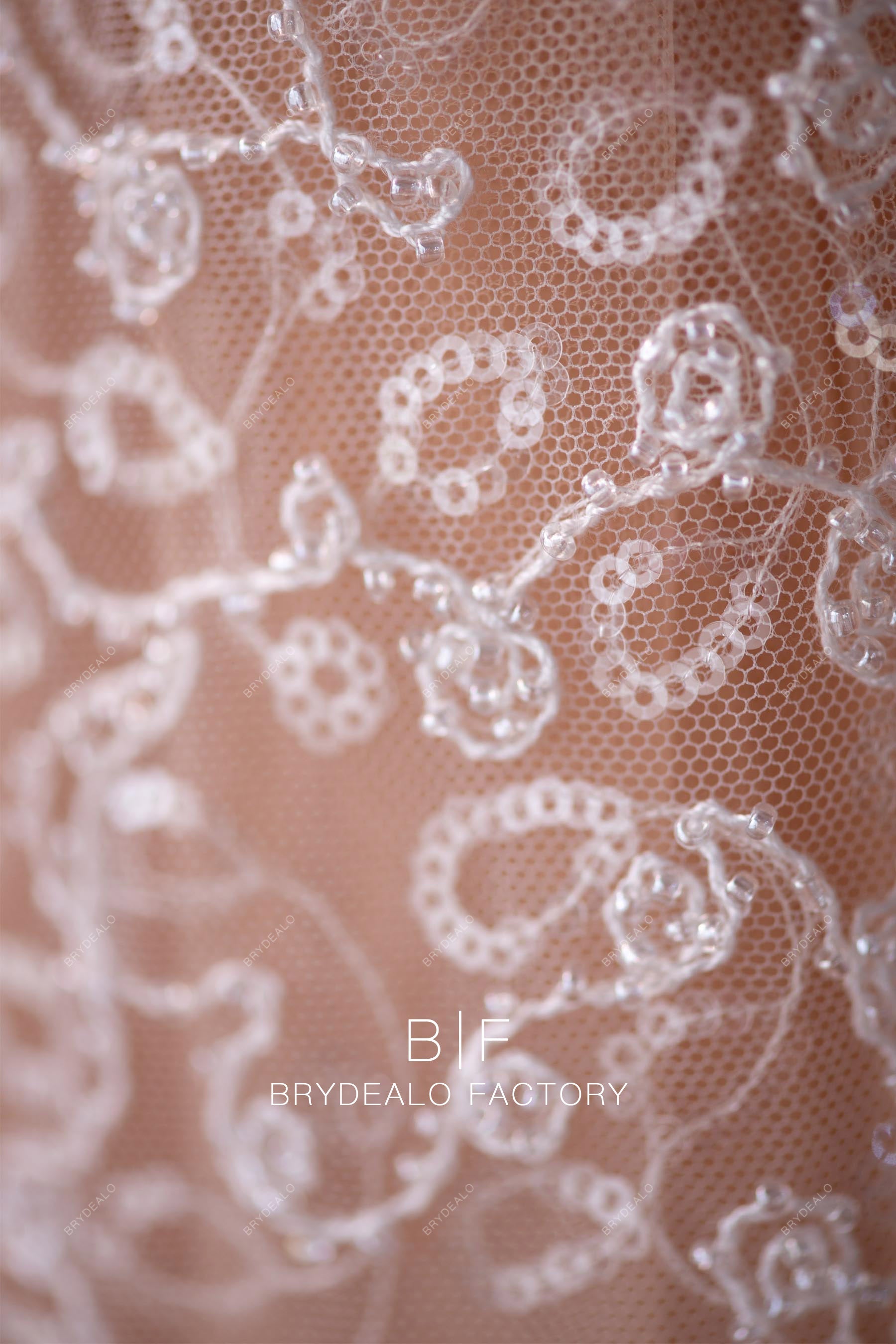 shimmery beaded lace by the yard