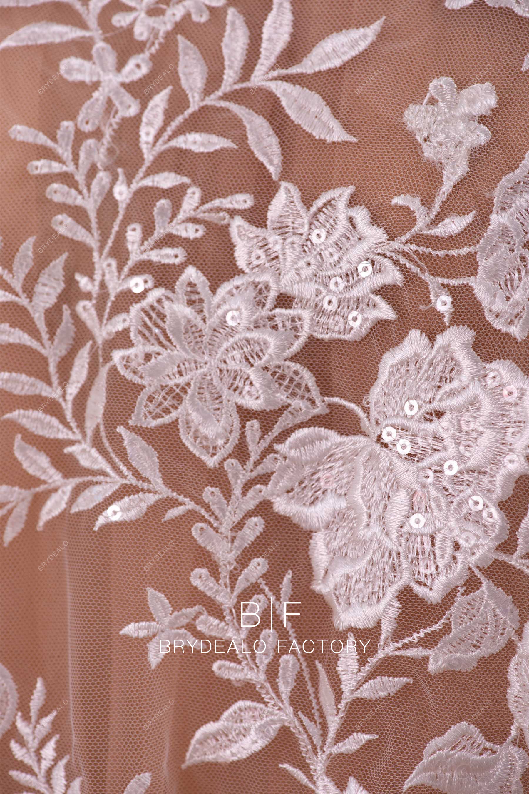 Best Shimmery Embroidery Floral Lace Online