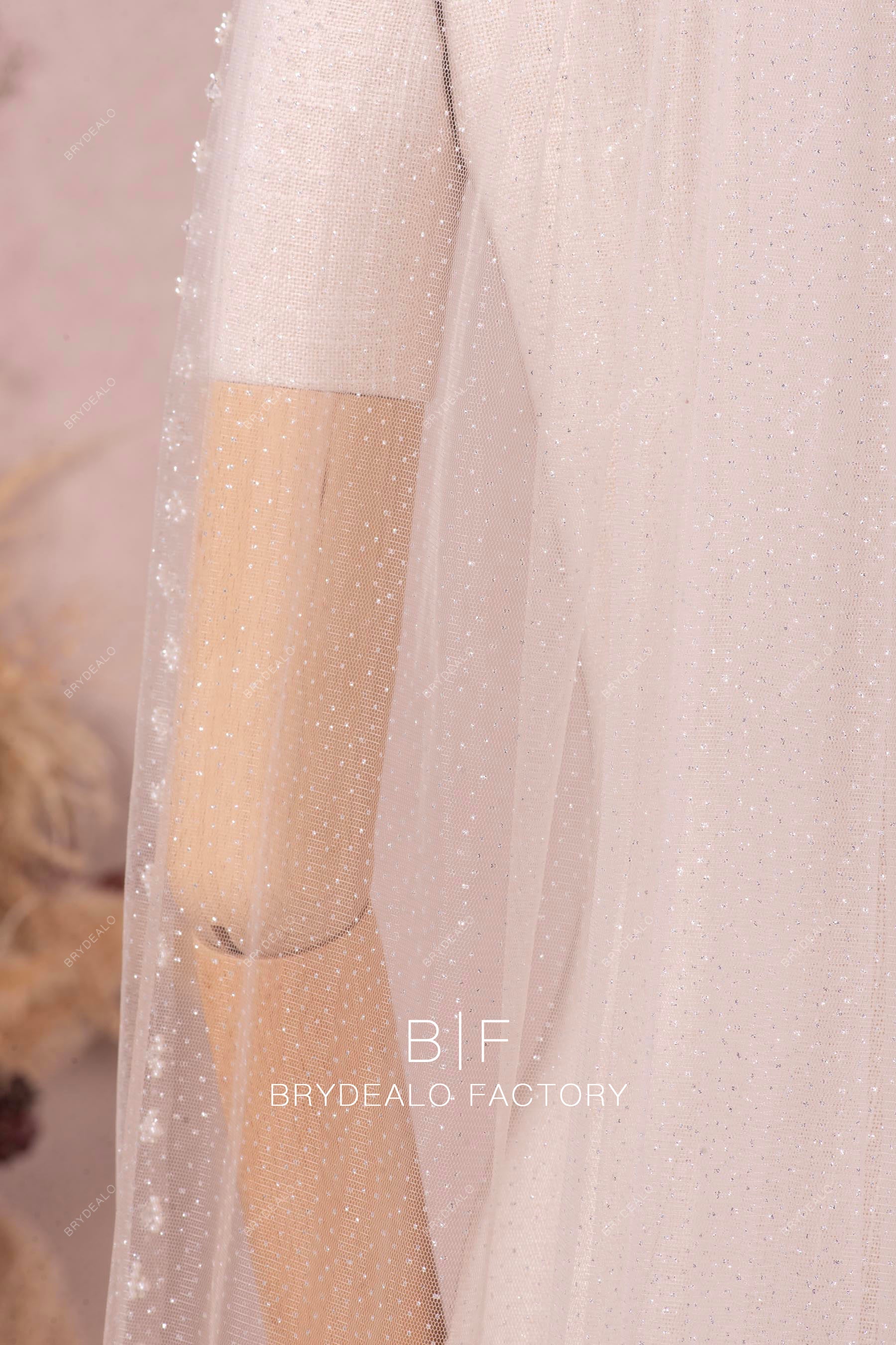 shimmery hand-sewn beading veil for sale