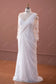 Plus Size Lace Chiffon Grecian Mermaid Wedding Dress with Sari Cape