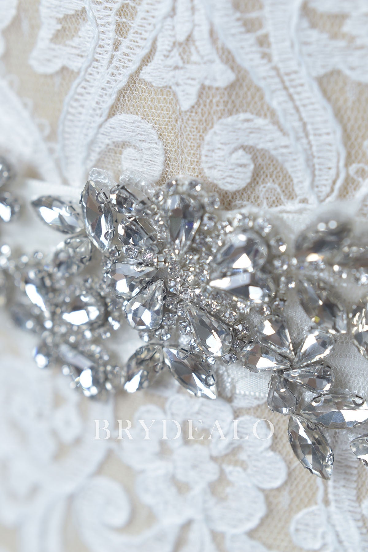 Trendy Shiny Crystals Bridal Sash